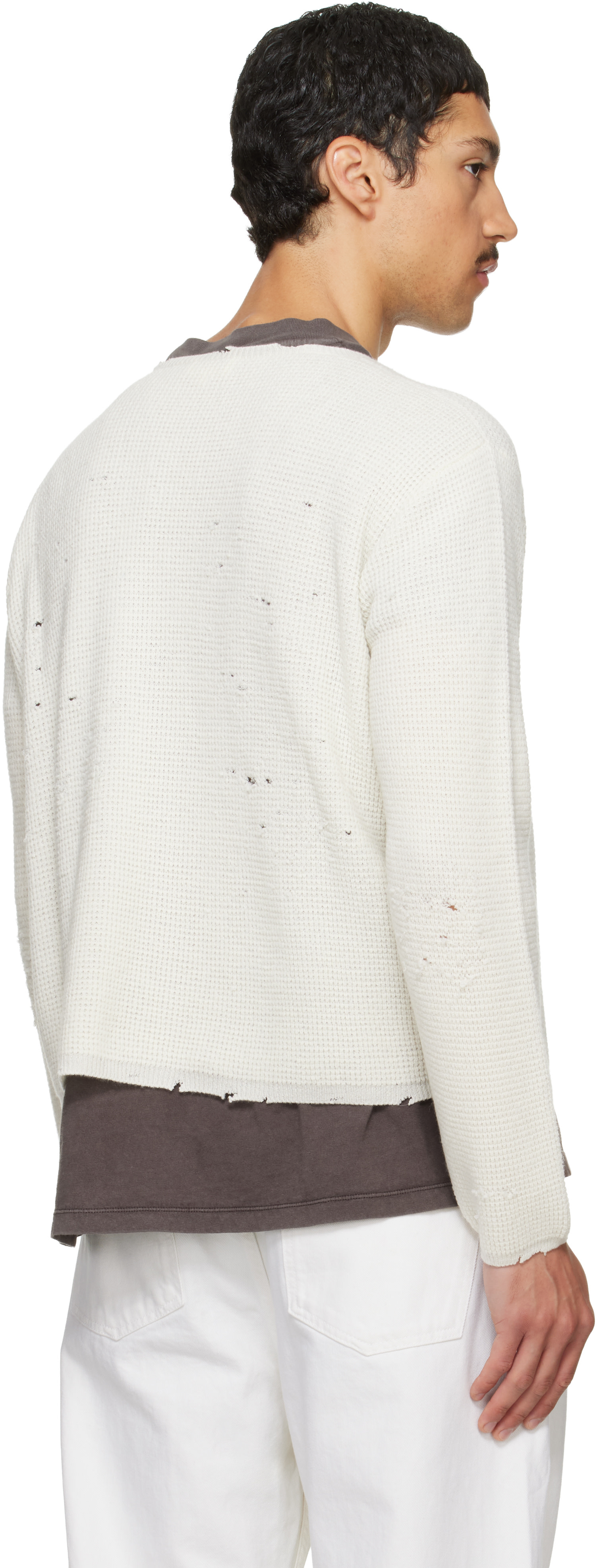Second/Layer - Pull Friends blanc cassé