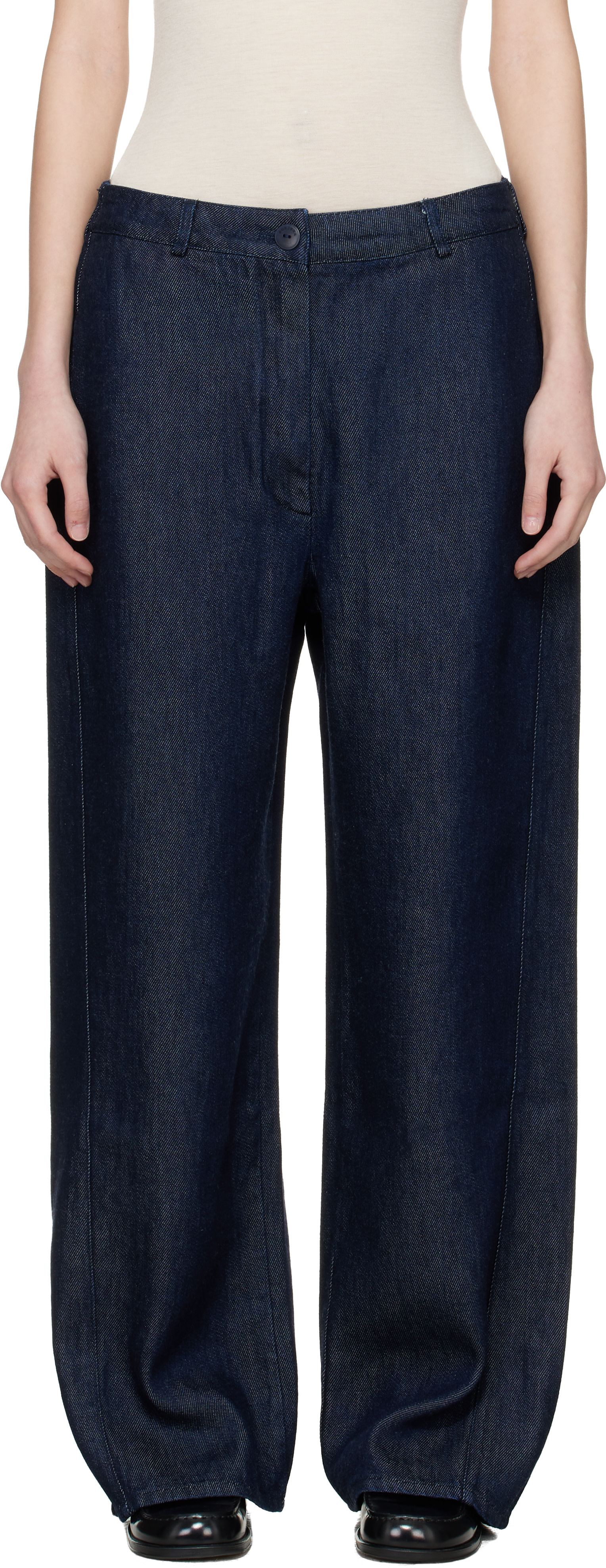 CORDERA - Jean droit bleu marine