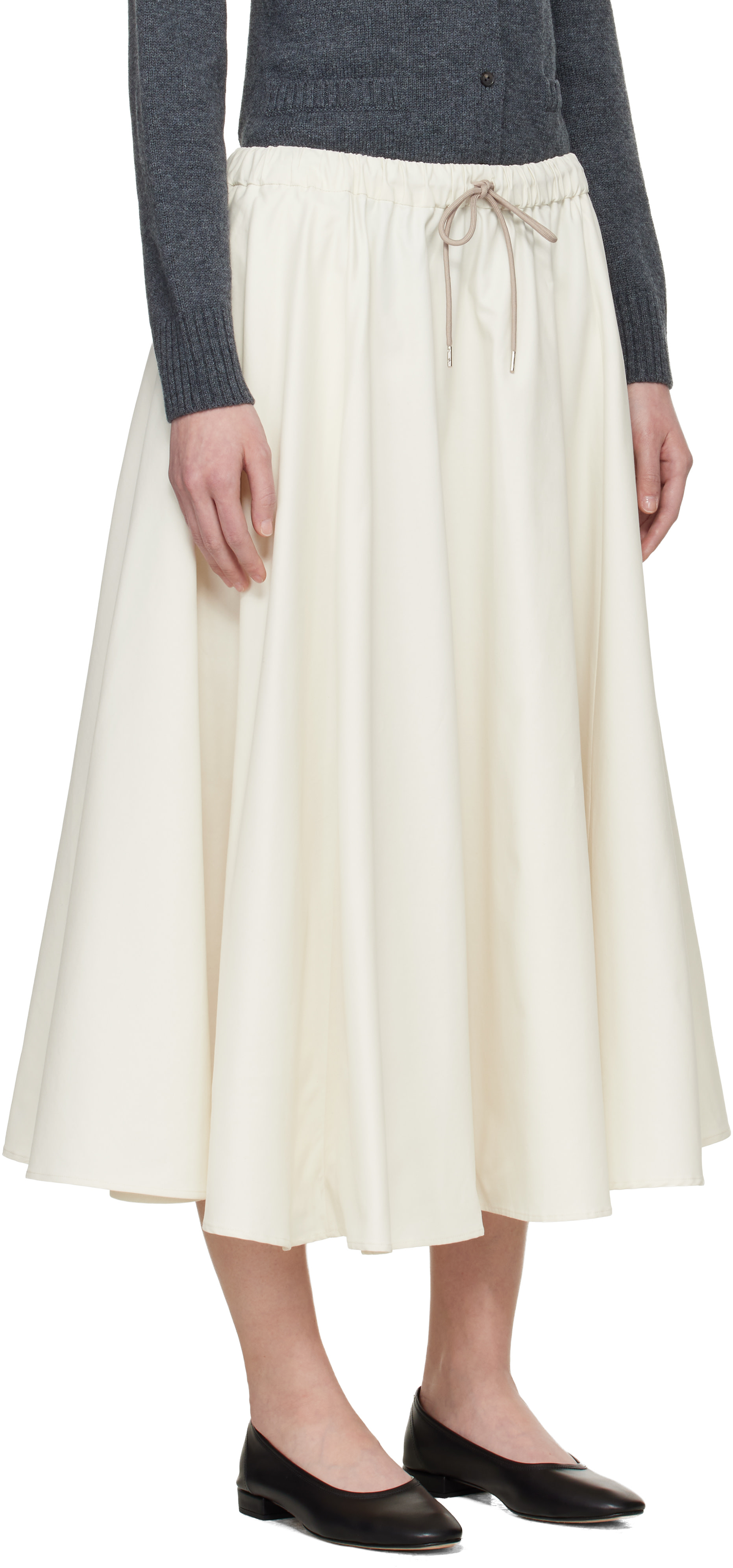Cordera: White Technical Midi Skirt | SSENSE