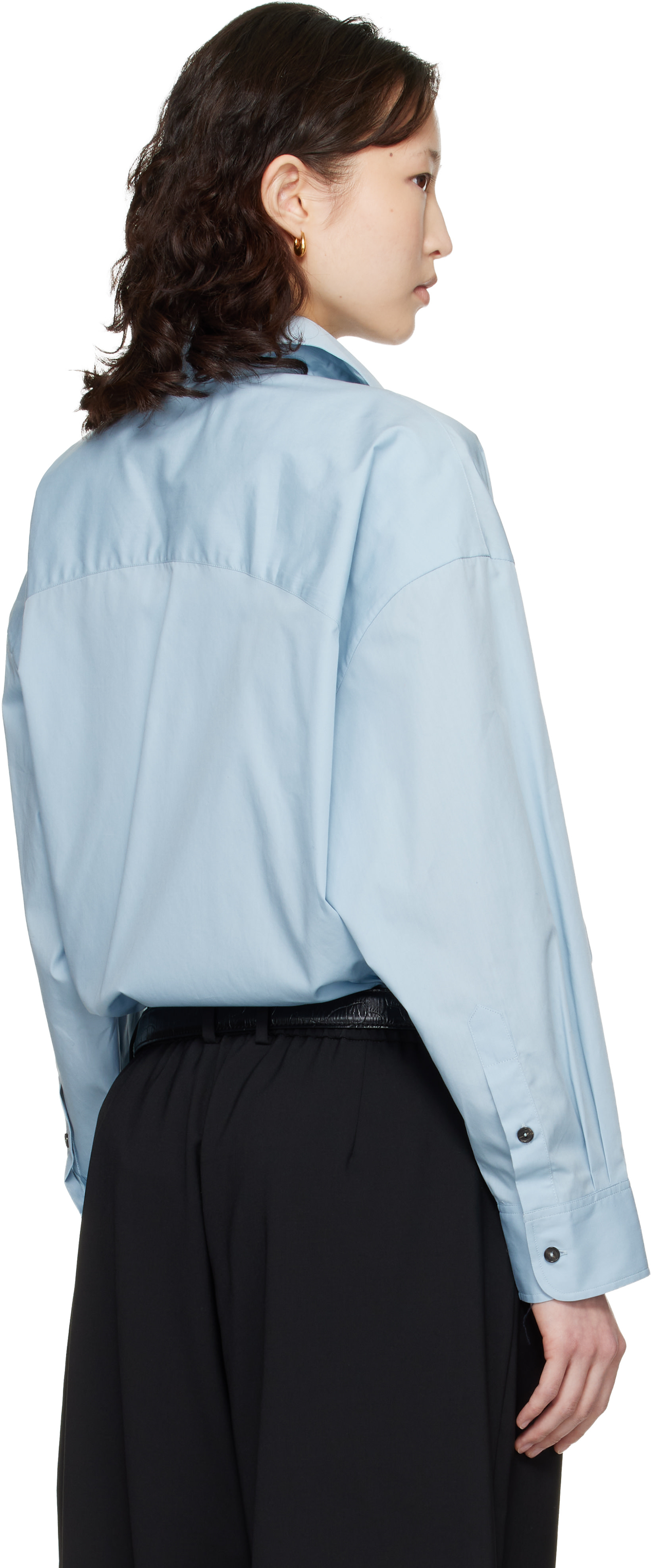 CORDERA - Chemise surdimensionnée bleue