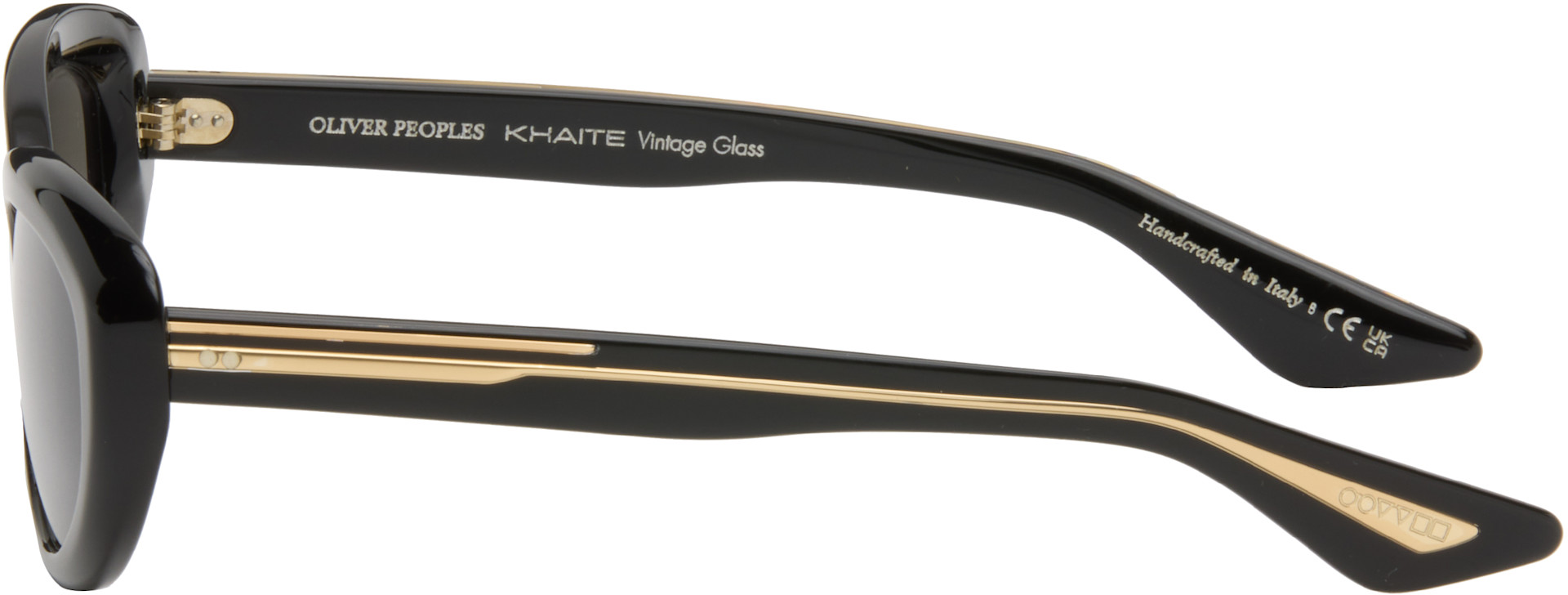 KHAITE: Black Oliver Peoples Edition 1969C Sunglasses | SSENSE