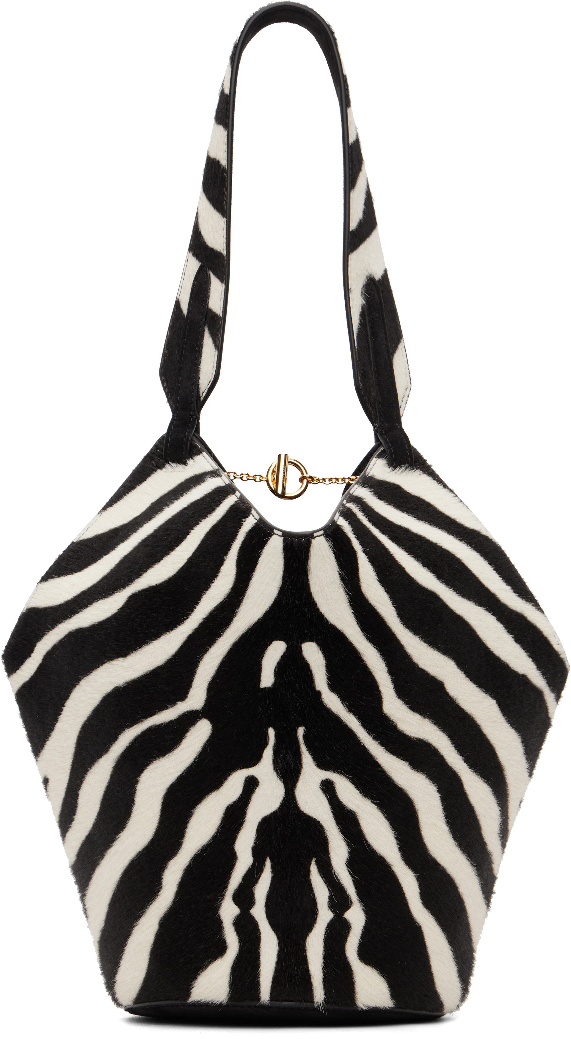 KHAITE - Mini cabas Lotus noir et blanc