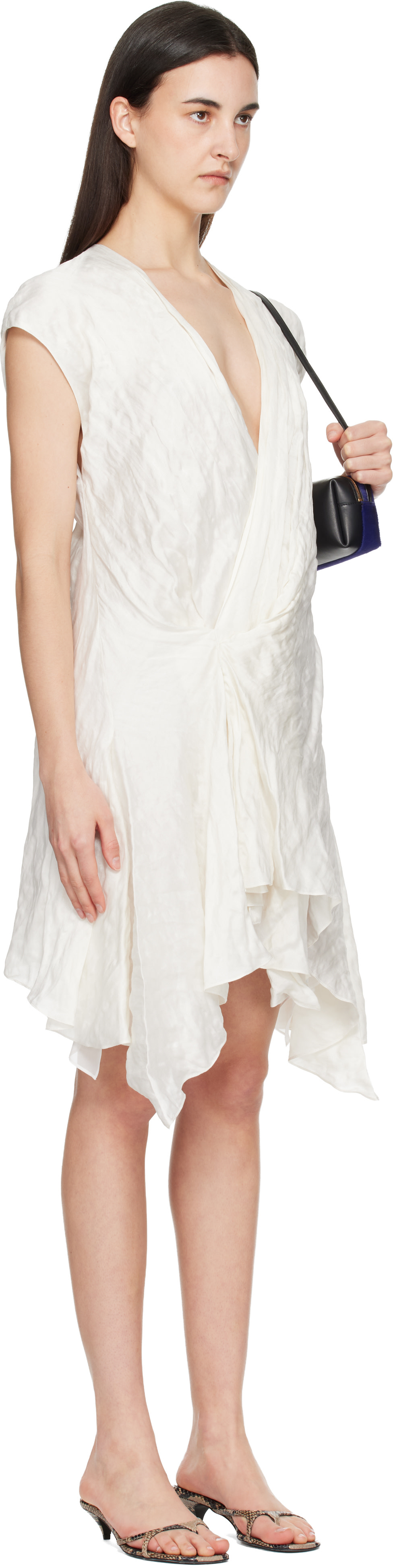 KHAITE - Robe midi Merith blanc cassé