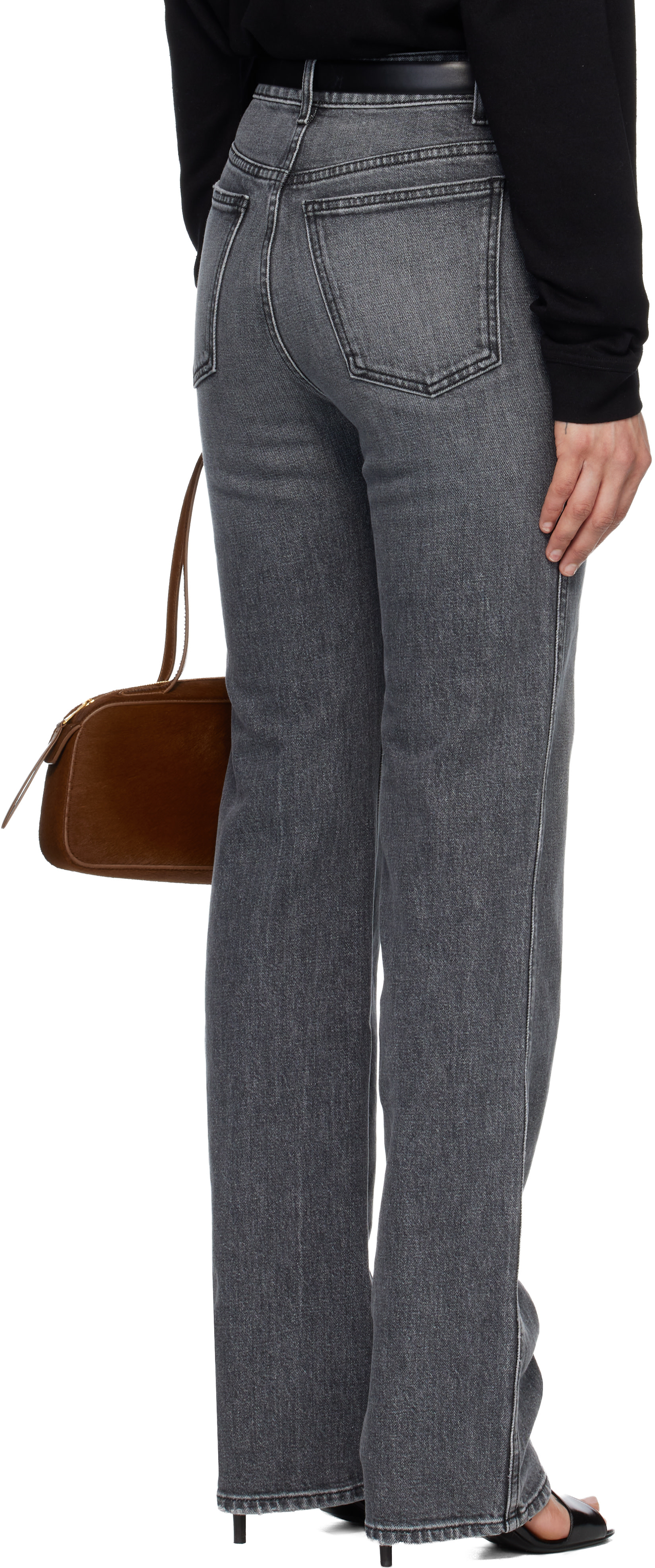 KHAITE - Jean Danielle gris en denim extensible