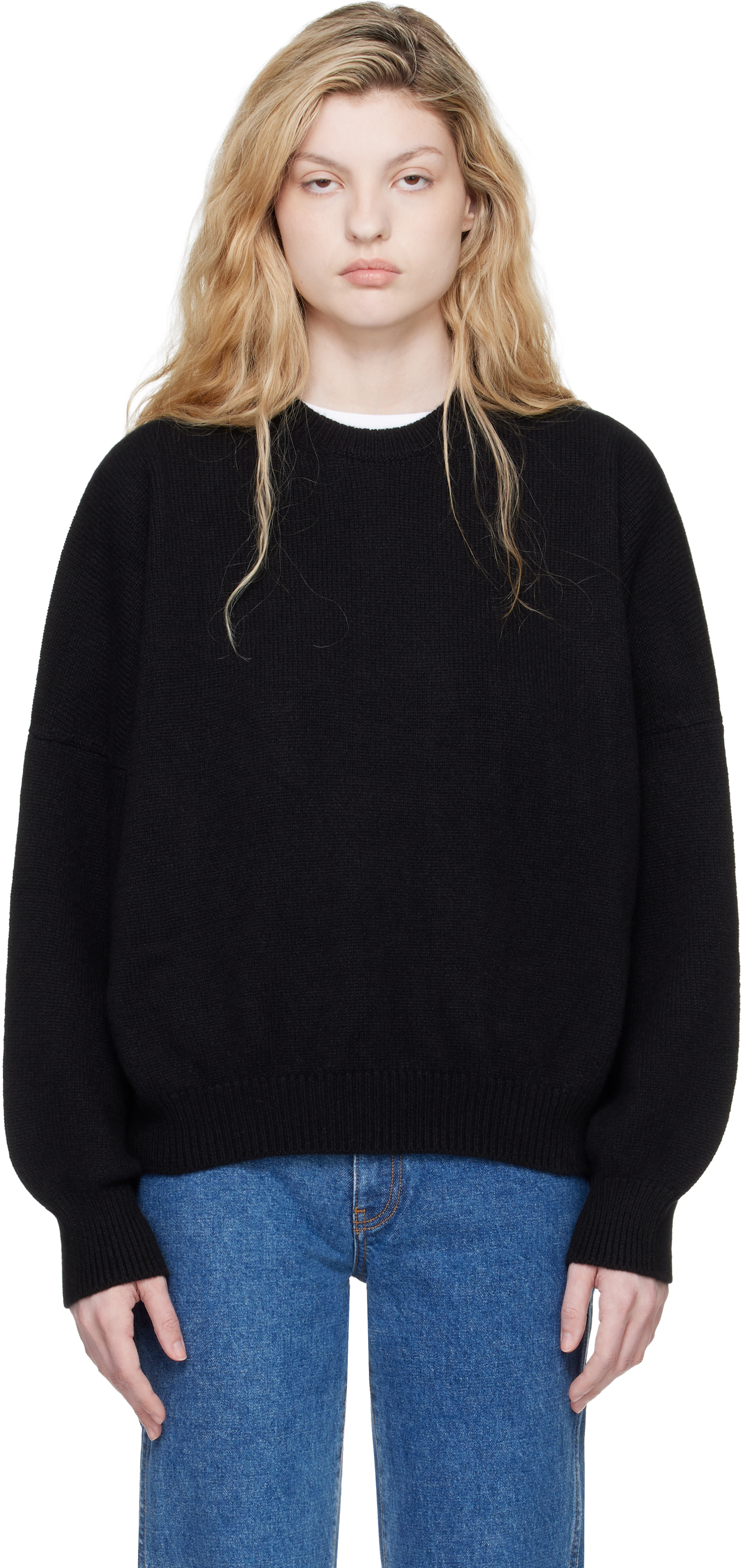 KHAITE - Pull Margaux noir