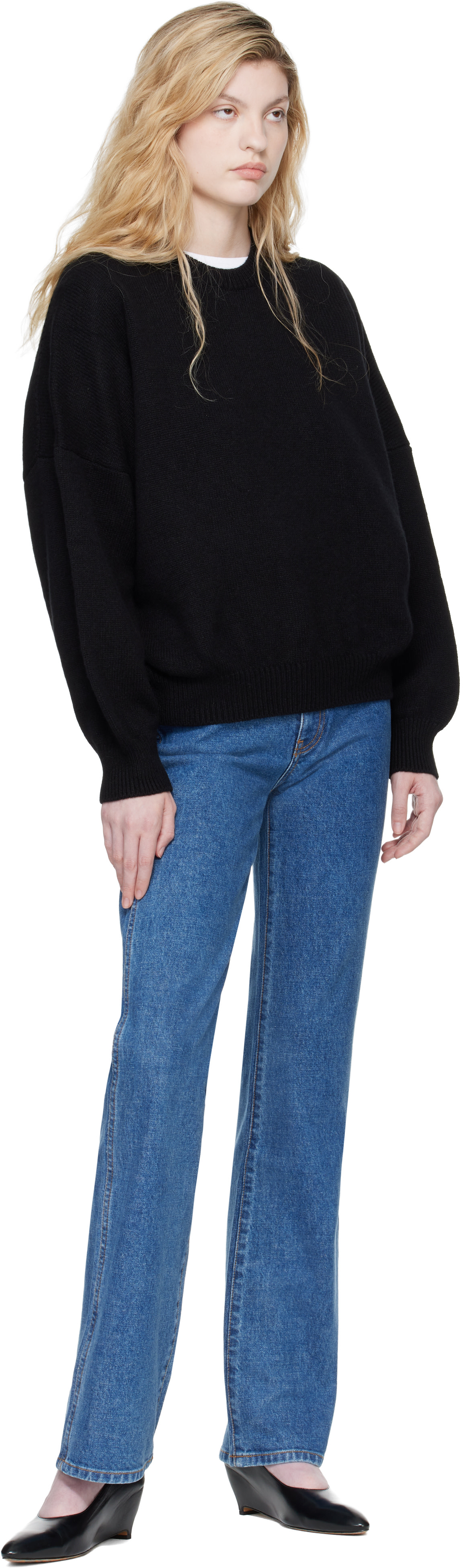 KHAITE - Pull Margaux noir