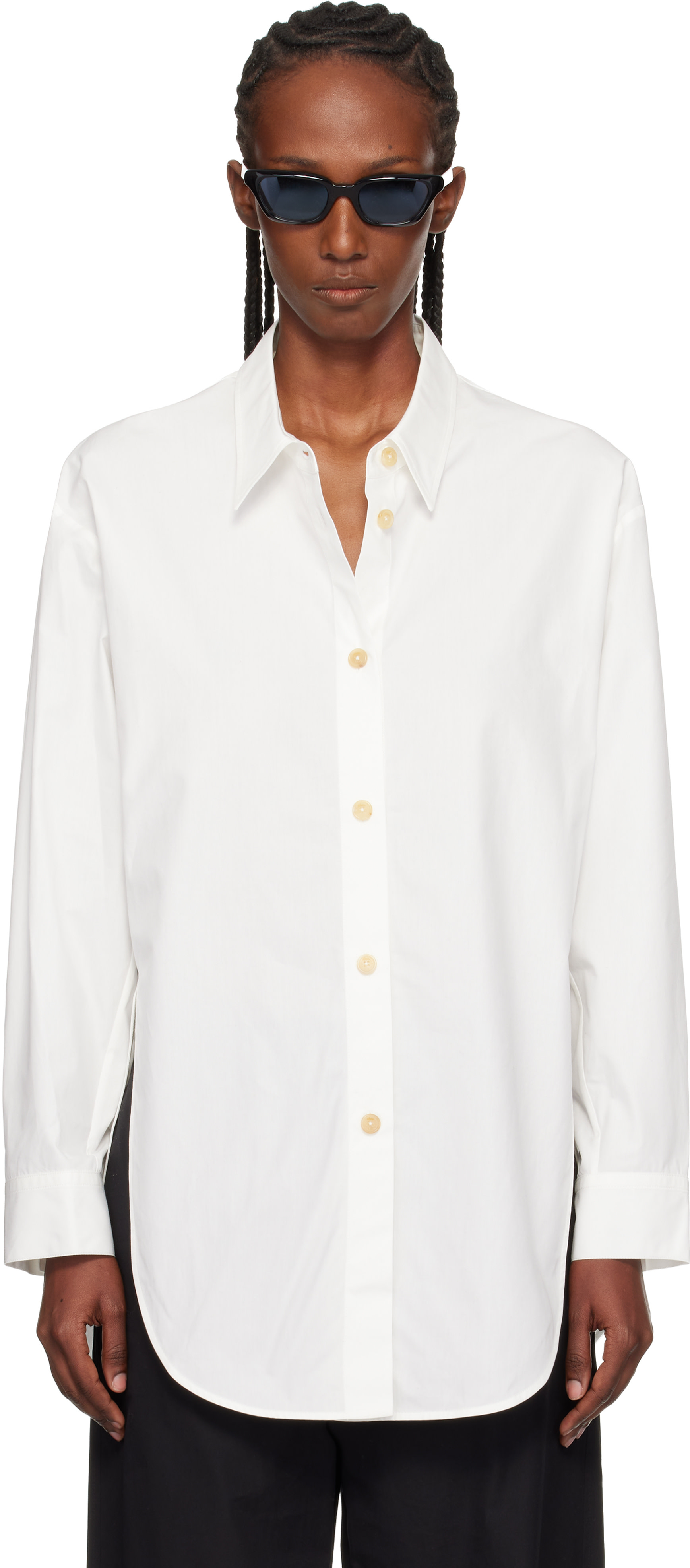 KHAITE - Chemise Goya blanche