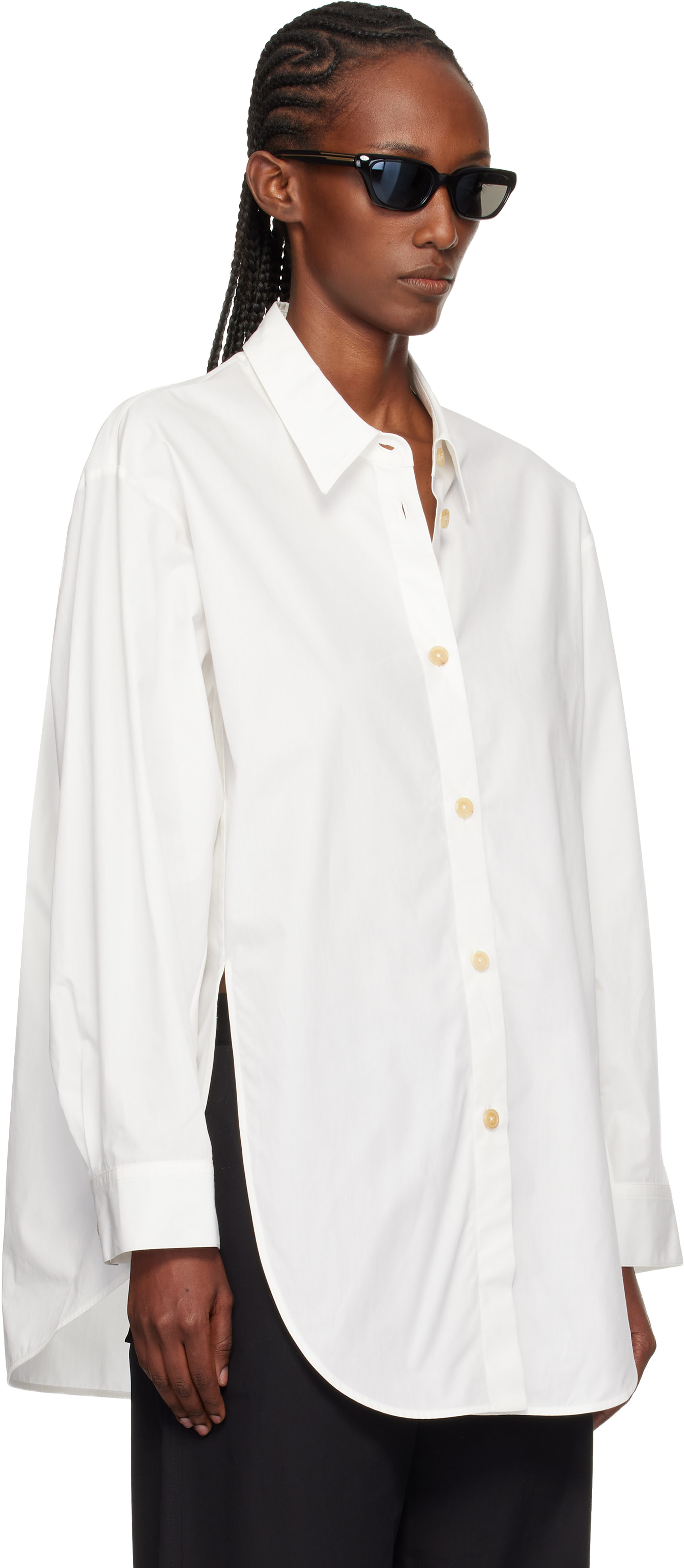 KHAITE - Chemise Goya blanche