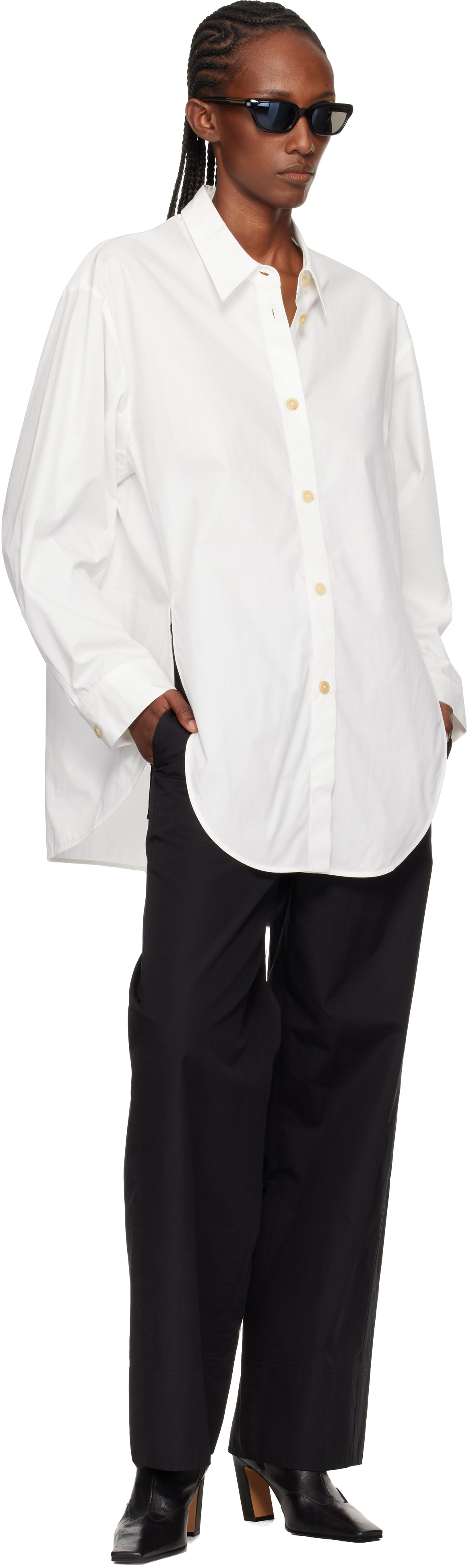 KHAITE - Chemise Goya blanche