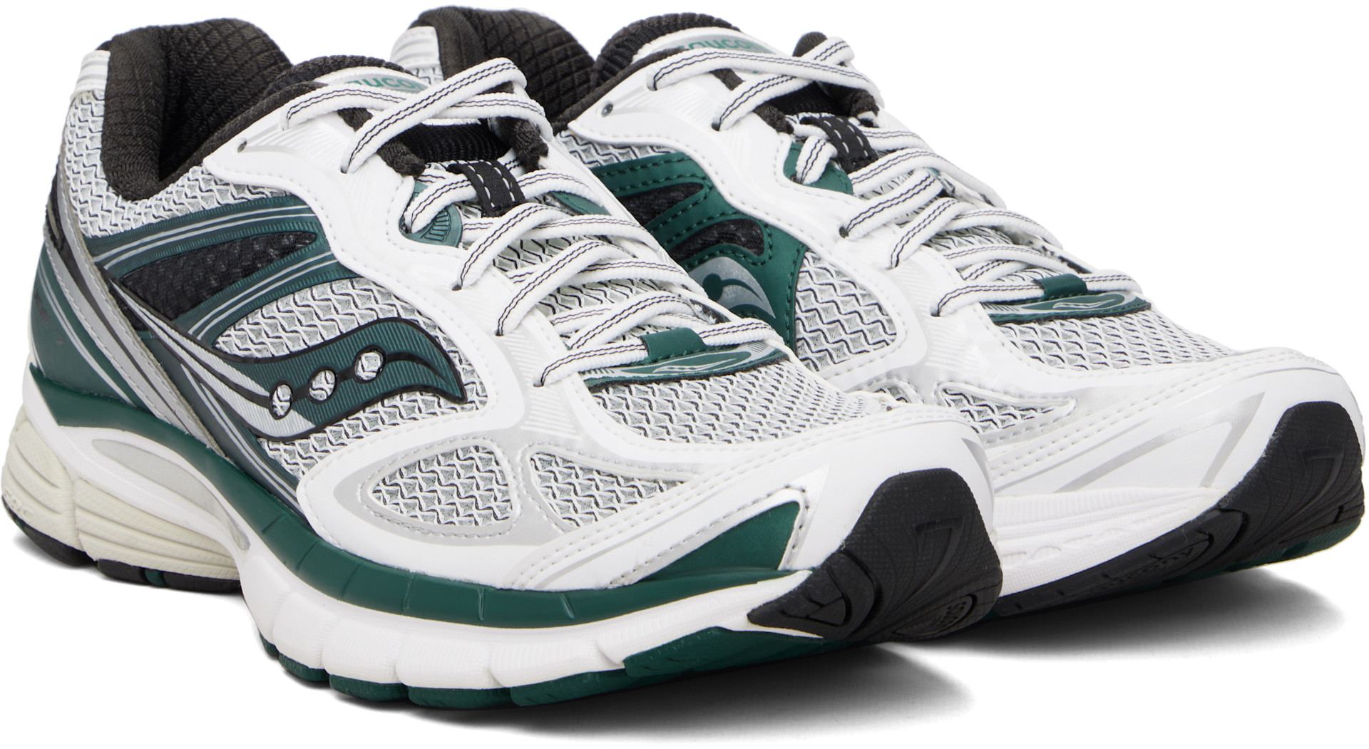 Saucony - Baskets Guide 7 blanc et vert à technologie ProGrid