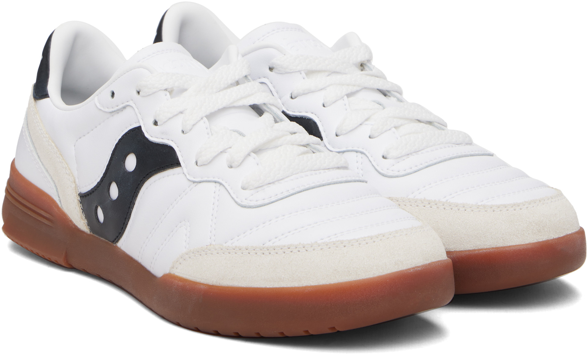 Saucony - Baskets 586i blanches en cuir