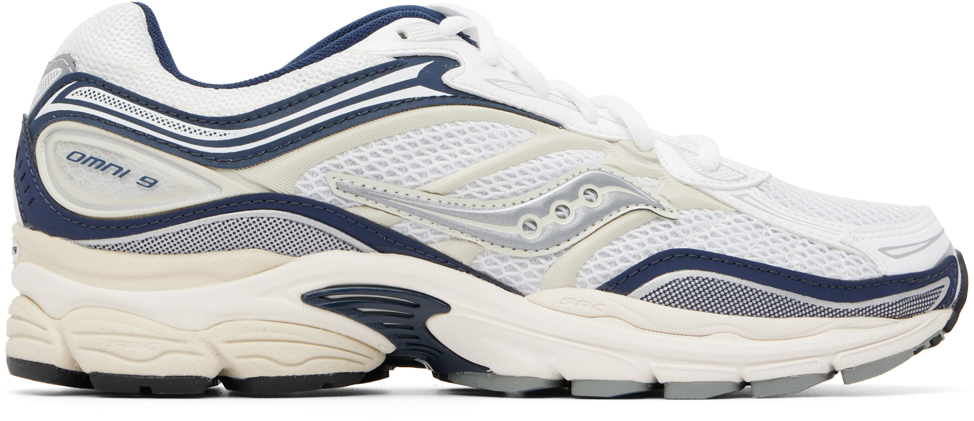 Saucony - White & Navy ProGrid Omni 9 Sneakers