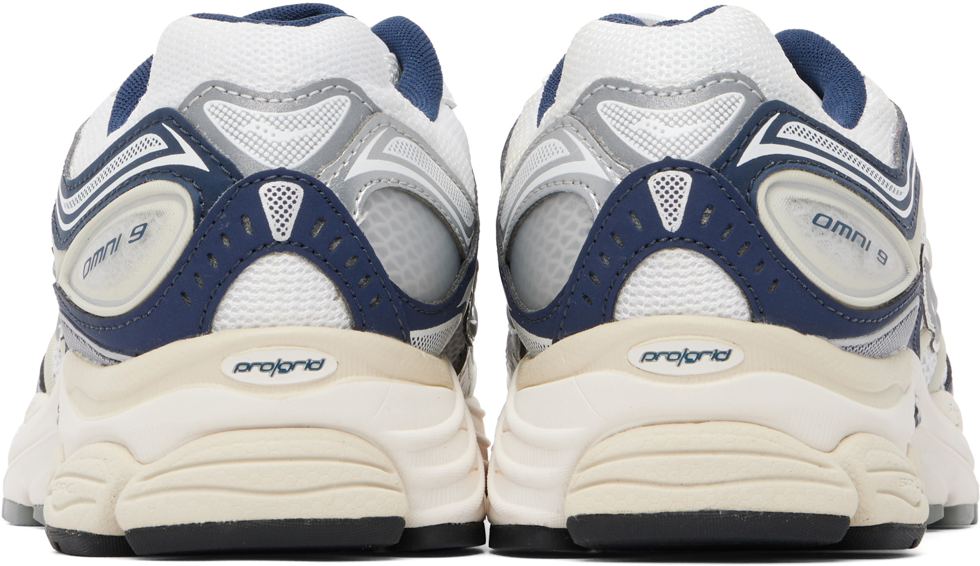 Saucony - White & Navy ProGrid Omni 9 Sneakers