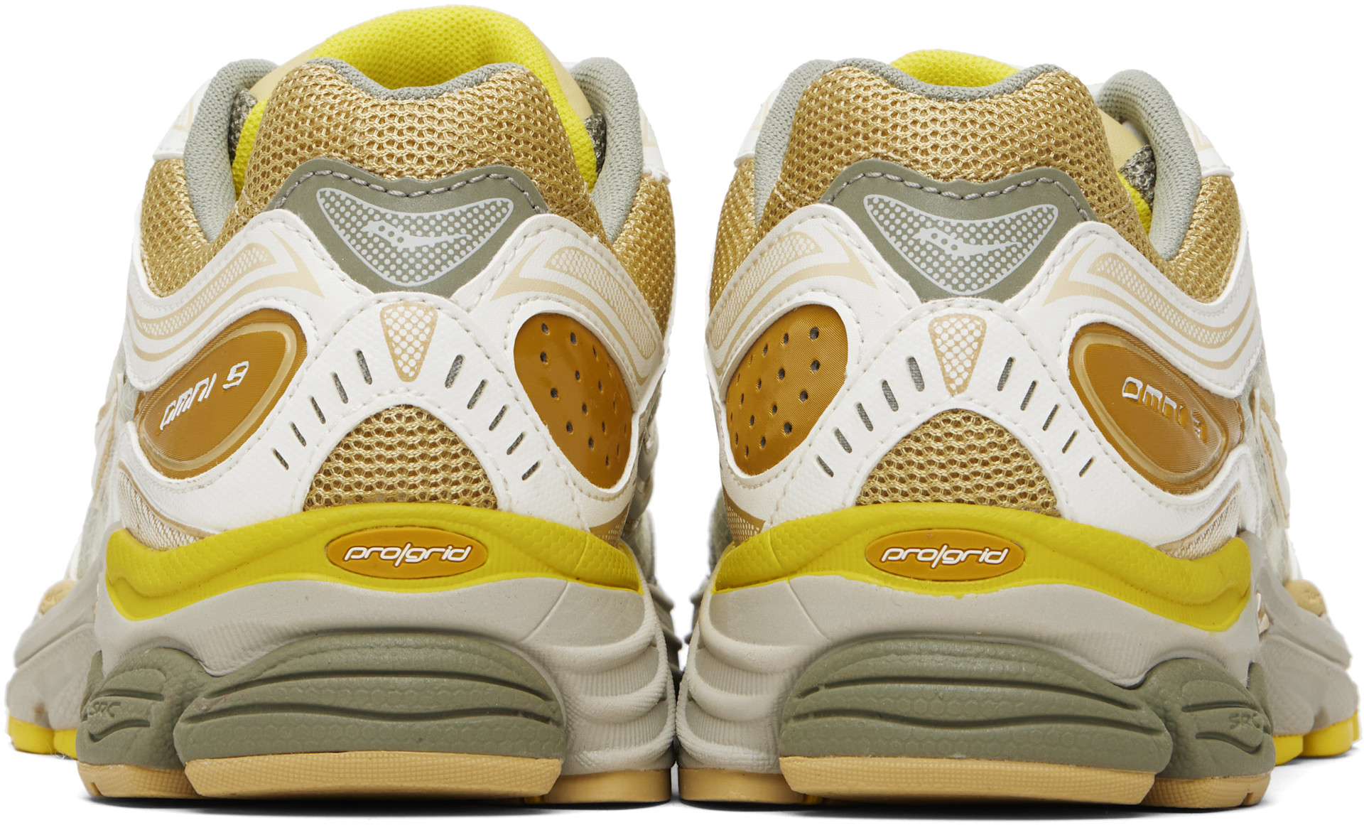 Saucony - White & Yellow ProGrid Omni 9 Sneakers