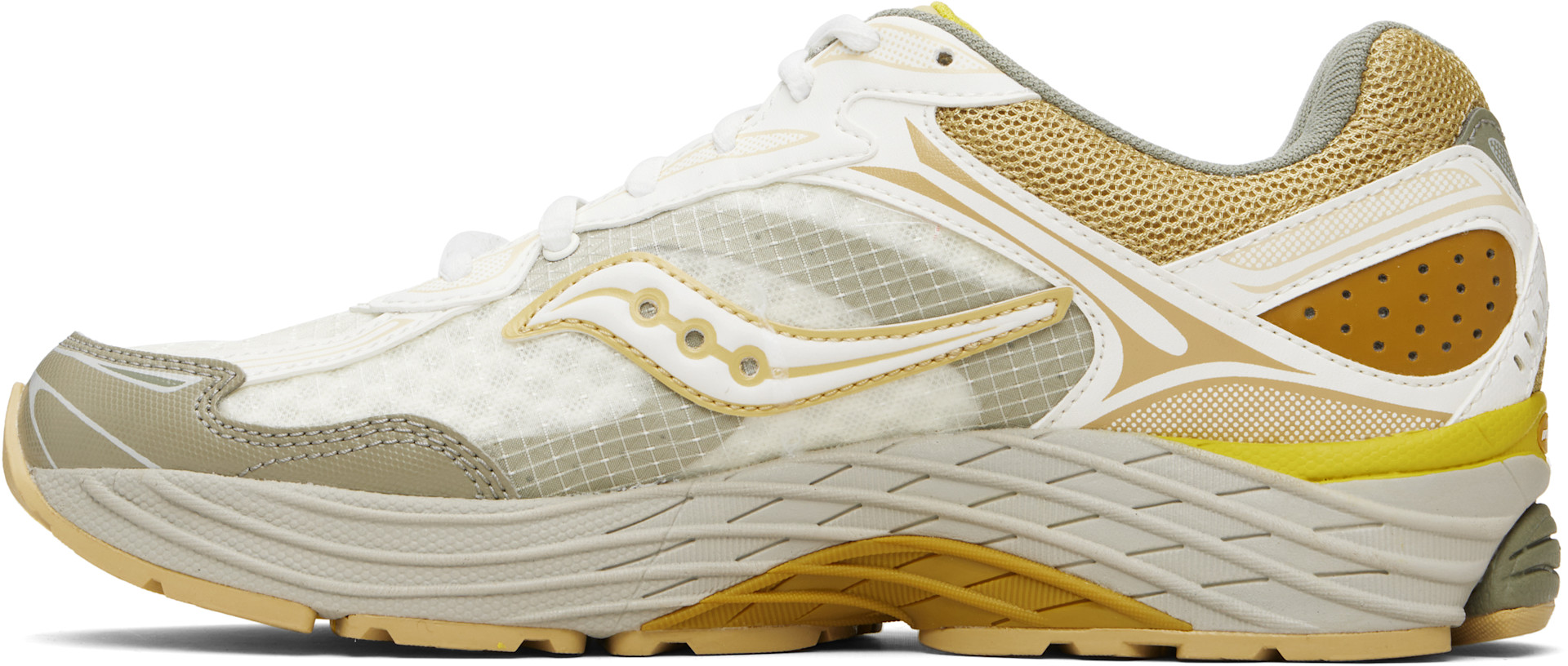 Saucony - White & Yellow ProGrid Omni 9 Sneakers