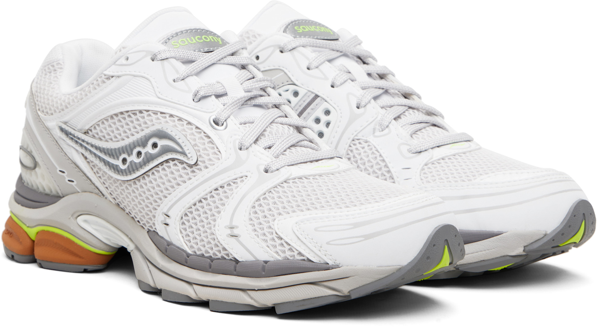 Saucony - White & Gray ProGrid Triumph 4 Sneakers