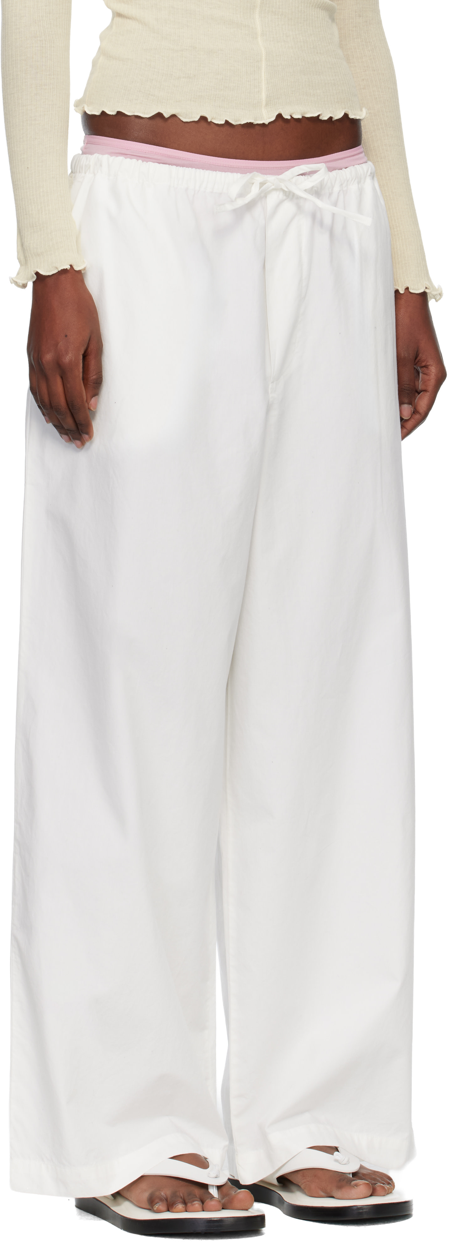 Baserange: White Kolla Lounge Pants | SSENSE