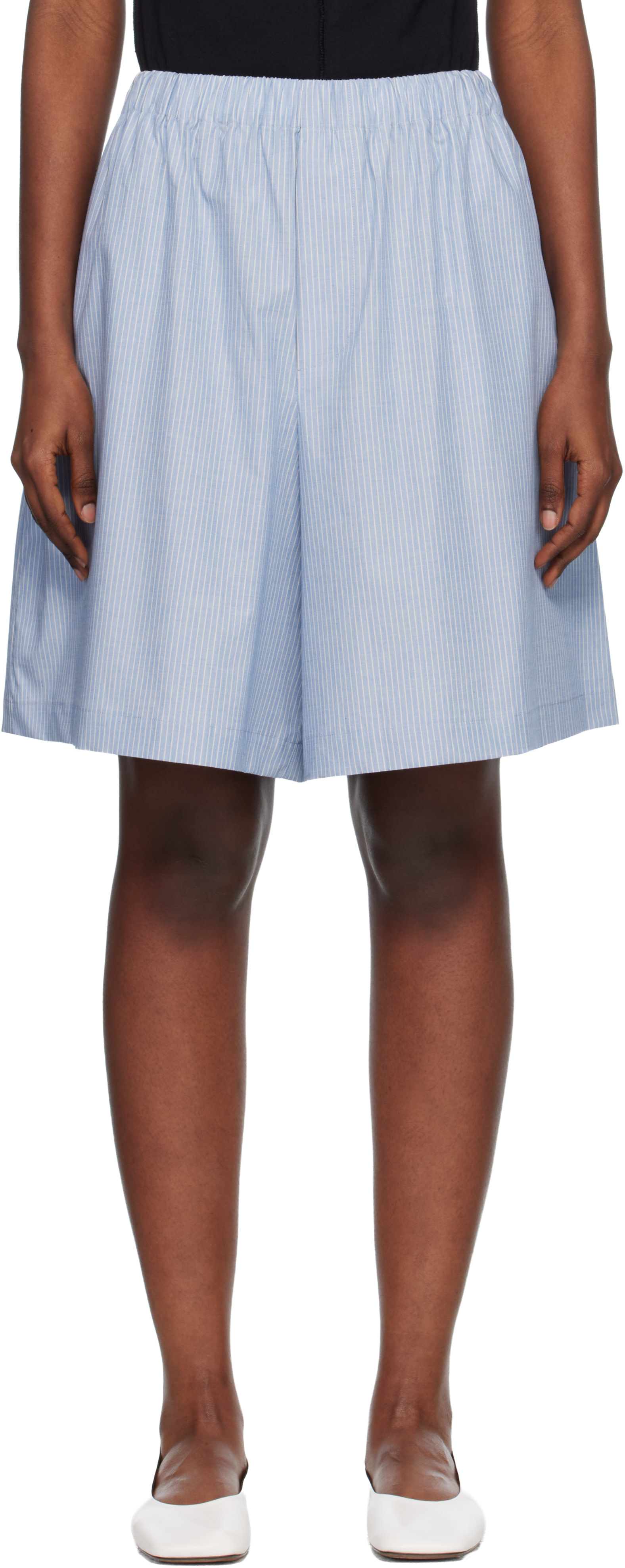 Baserange: Blue Claude Shorts | SSENSE