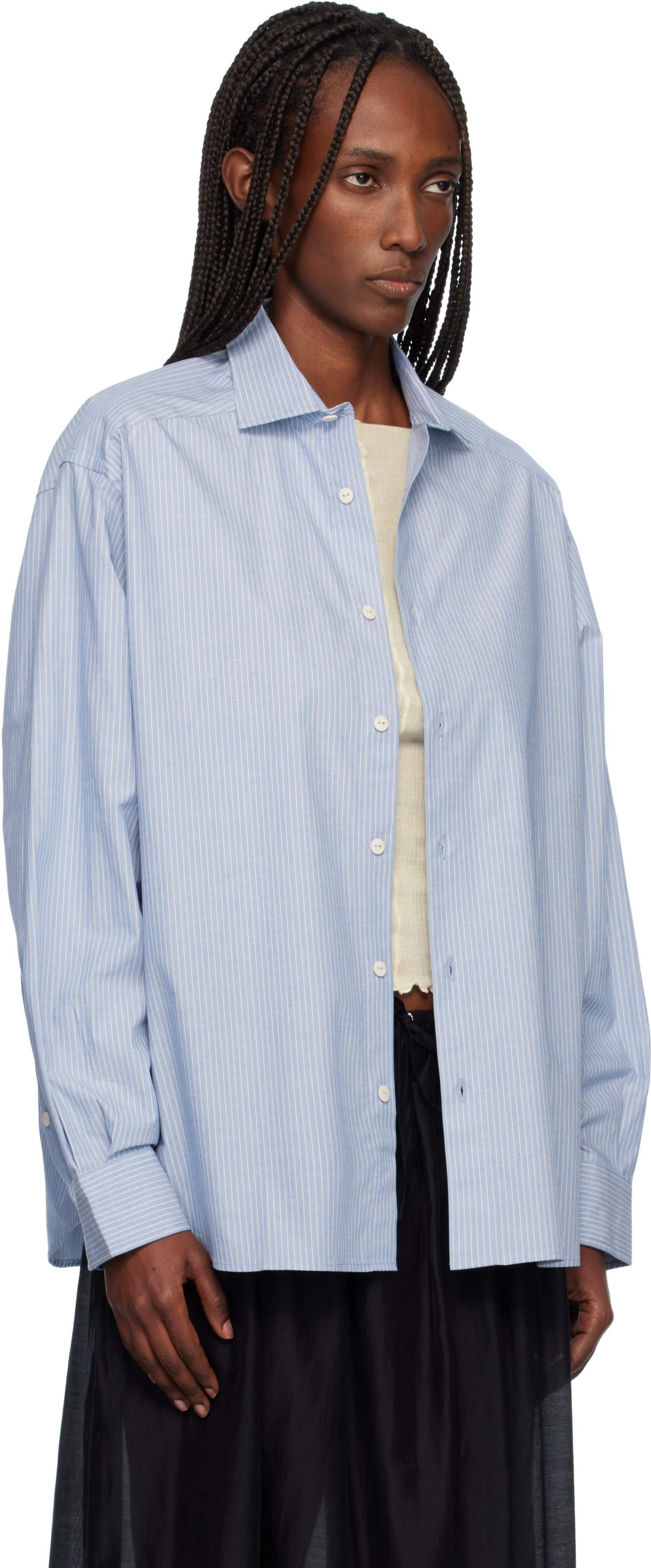 Baserange - Chemise Claude bleue