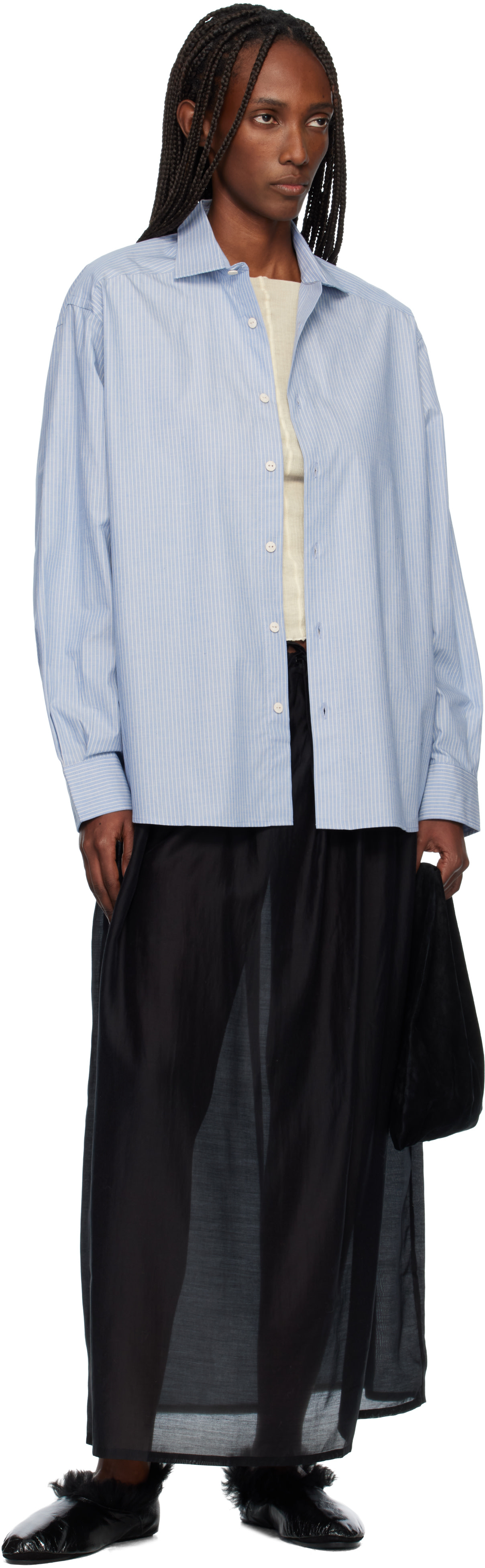 Baserange - Chemise Claude bleue