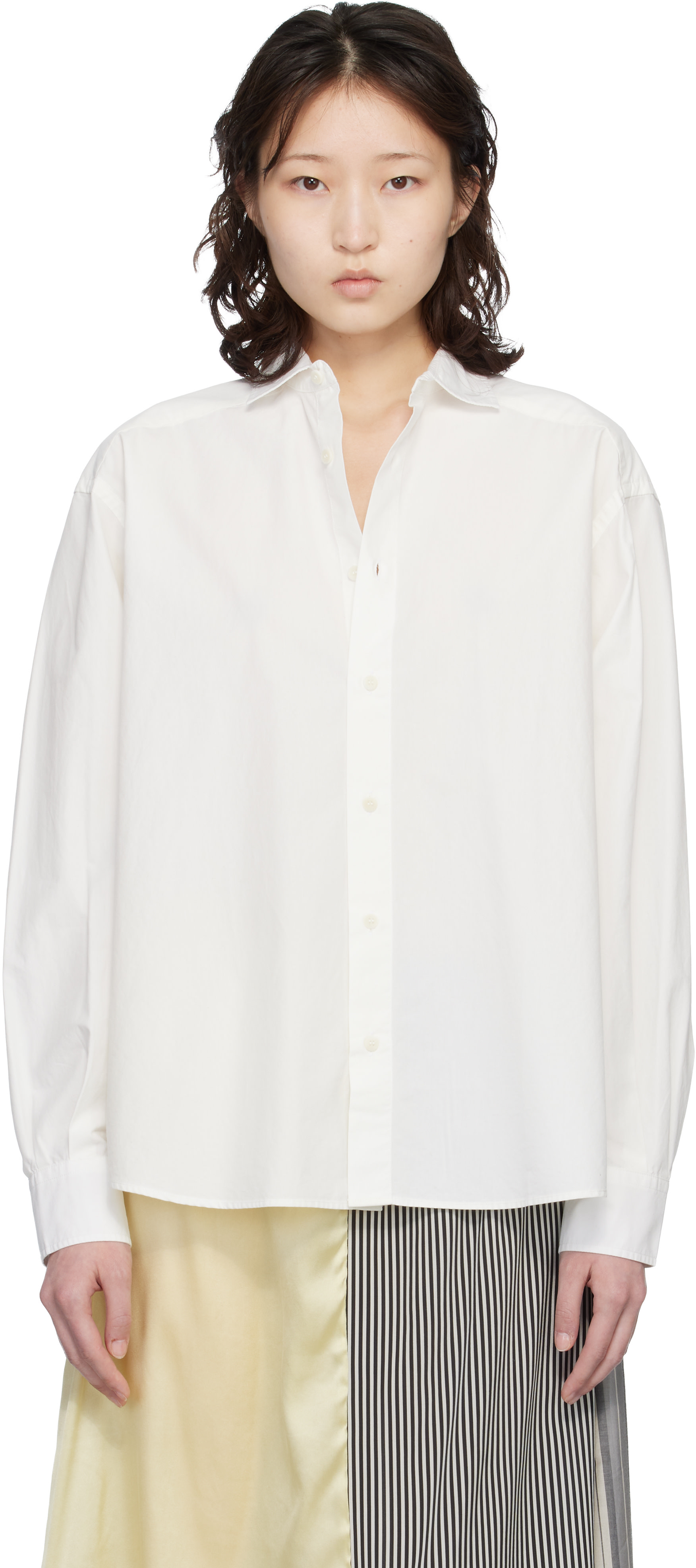Baserange - Chemise Claude blanc cassé