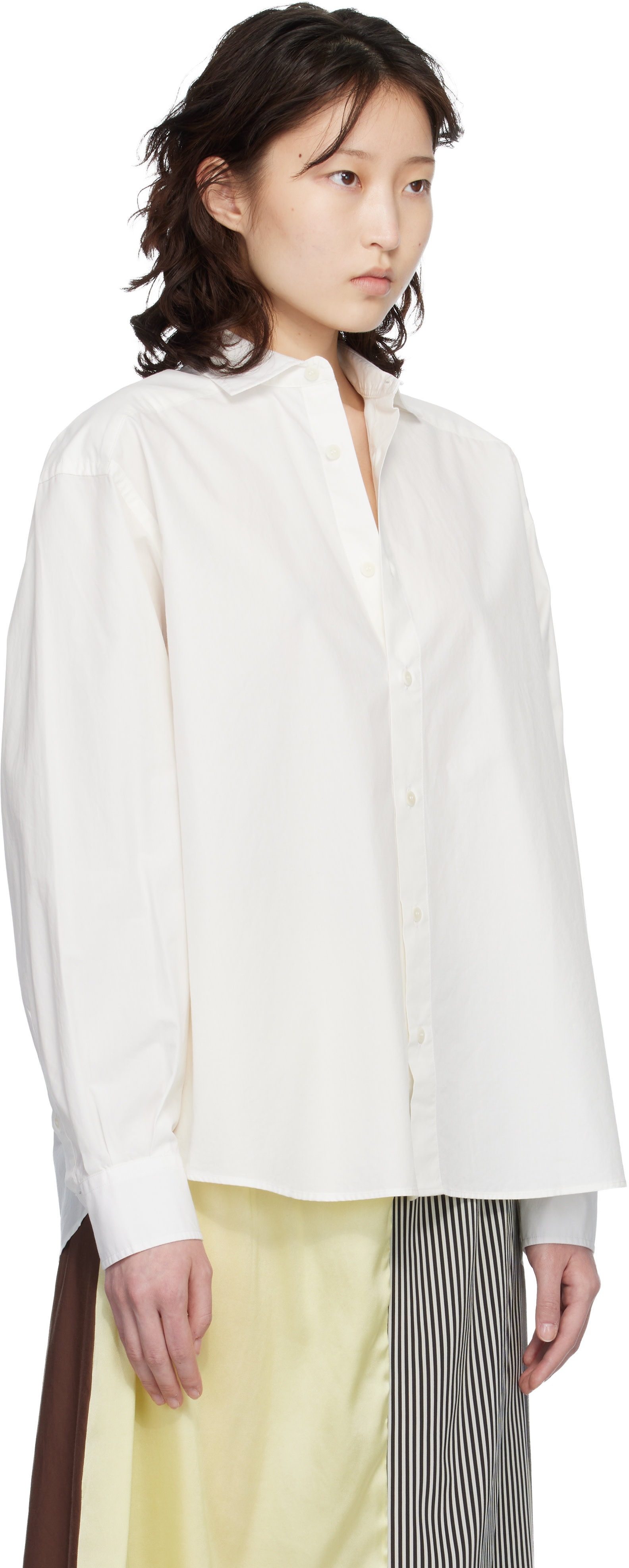 Baserange - Chemise Claude blanc cassé