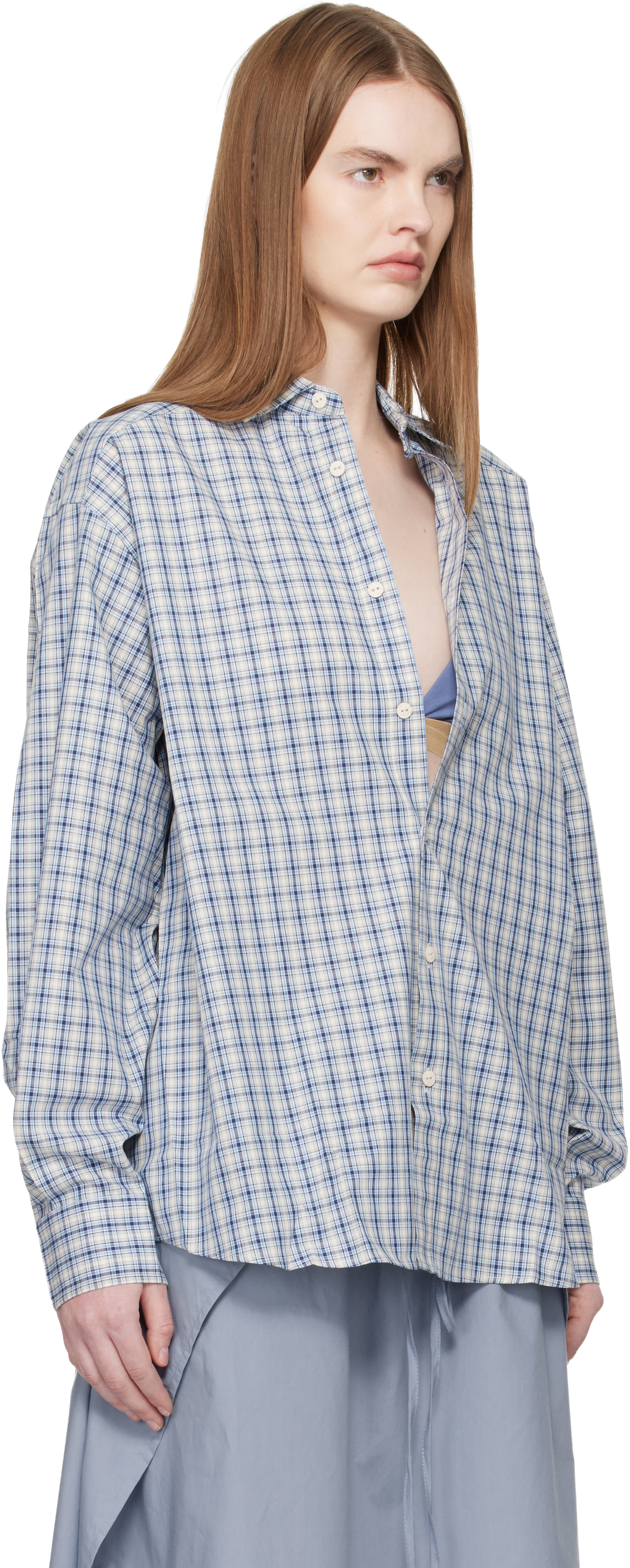 Baserange: Blue Claude Shirt | SSENSE