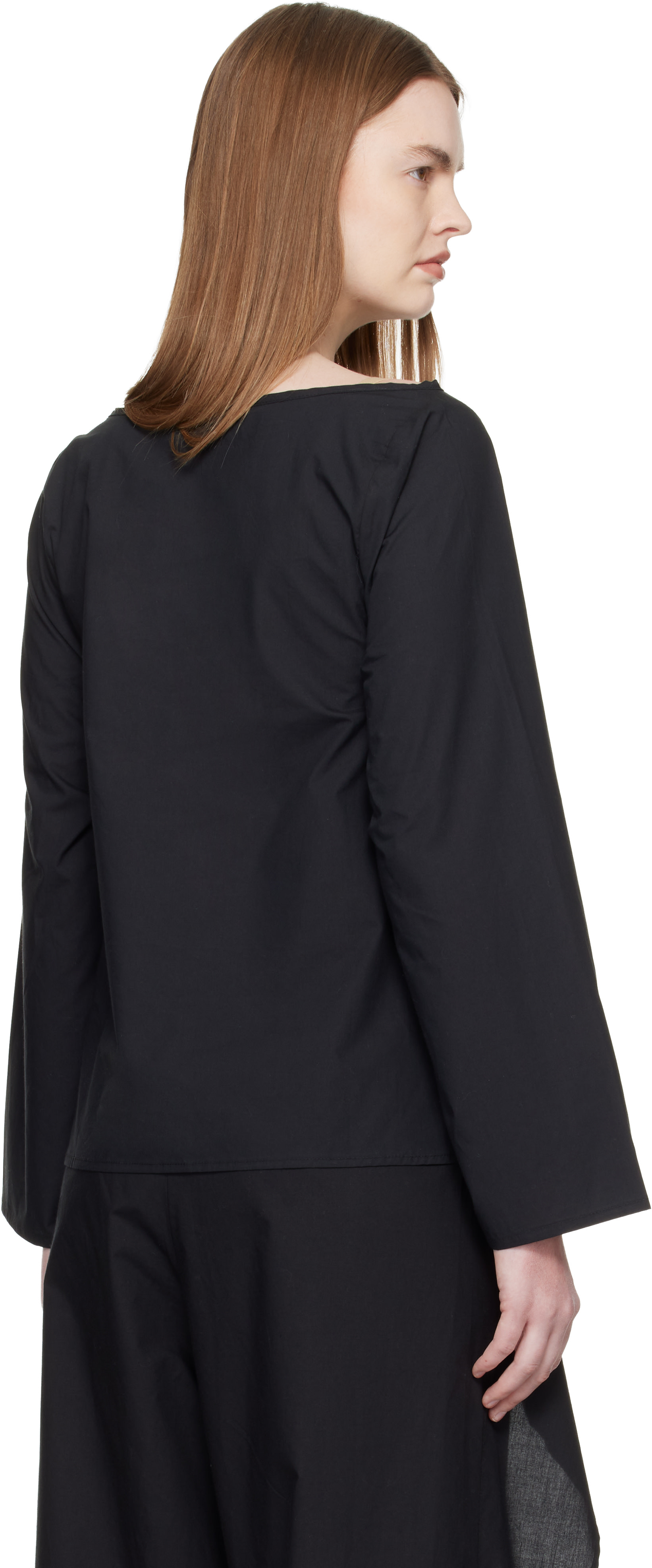 Baserange: Black Decti Long Sleeve Top | SSENSE
