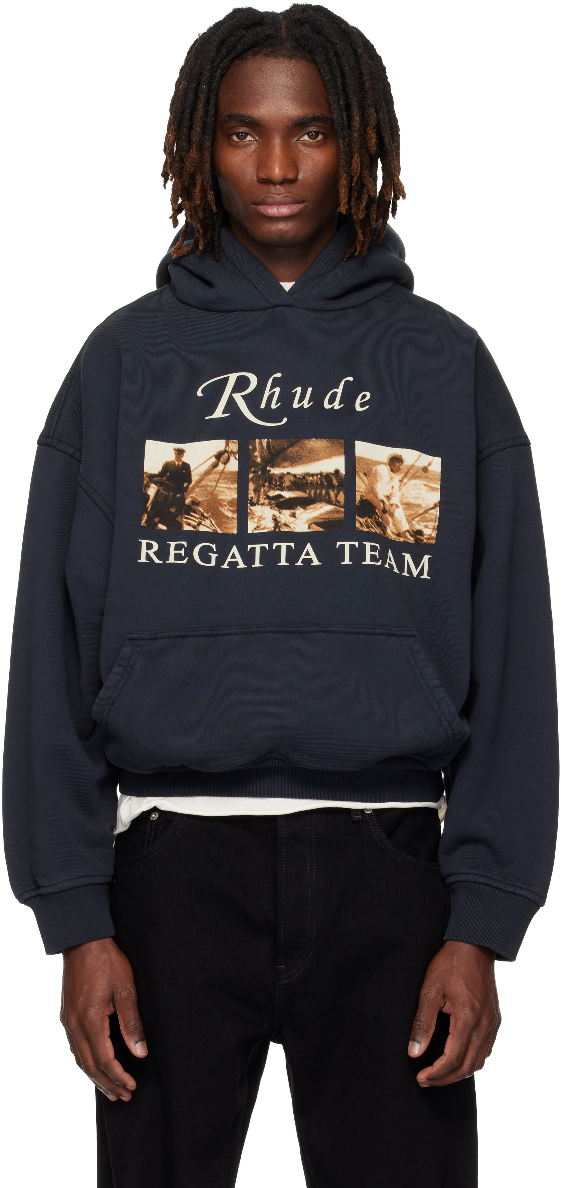Rhude - Pull à capuche 'USVI Regatta Tour' noir