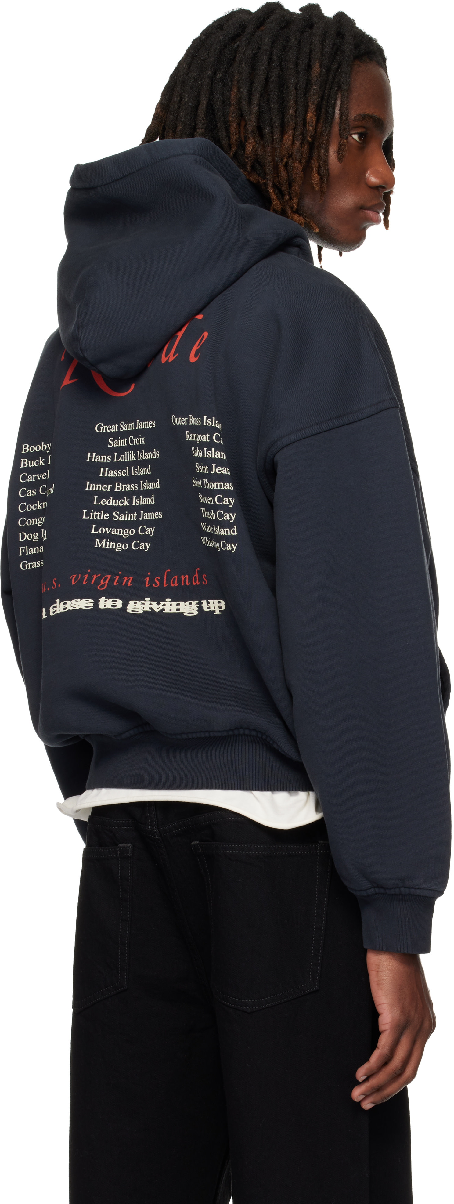 Rhude - Pull à capuche 'USVI Regatta Tour' noir