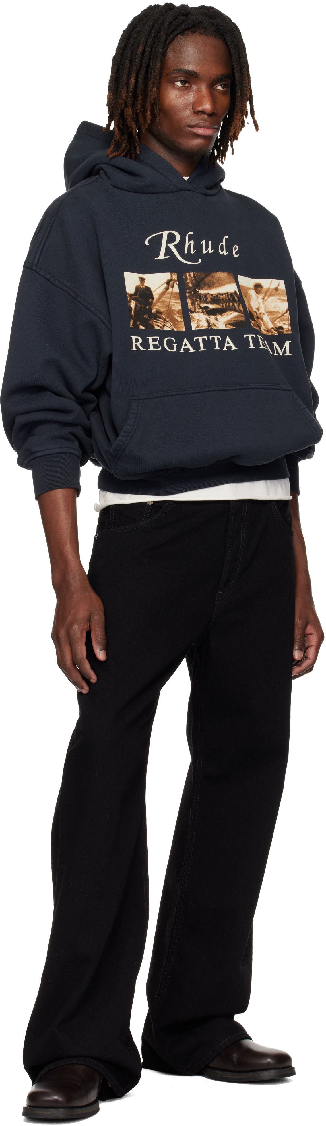 Rhude - Pull à capuche 'USVI Regatta Tour' noir