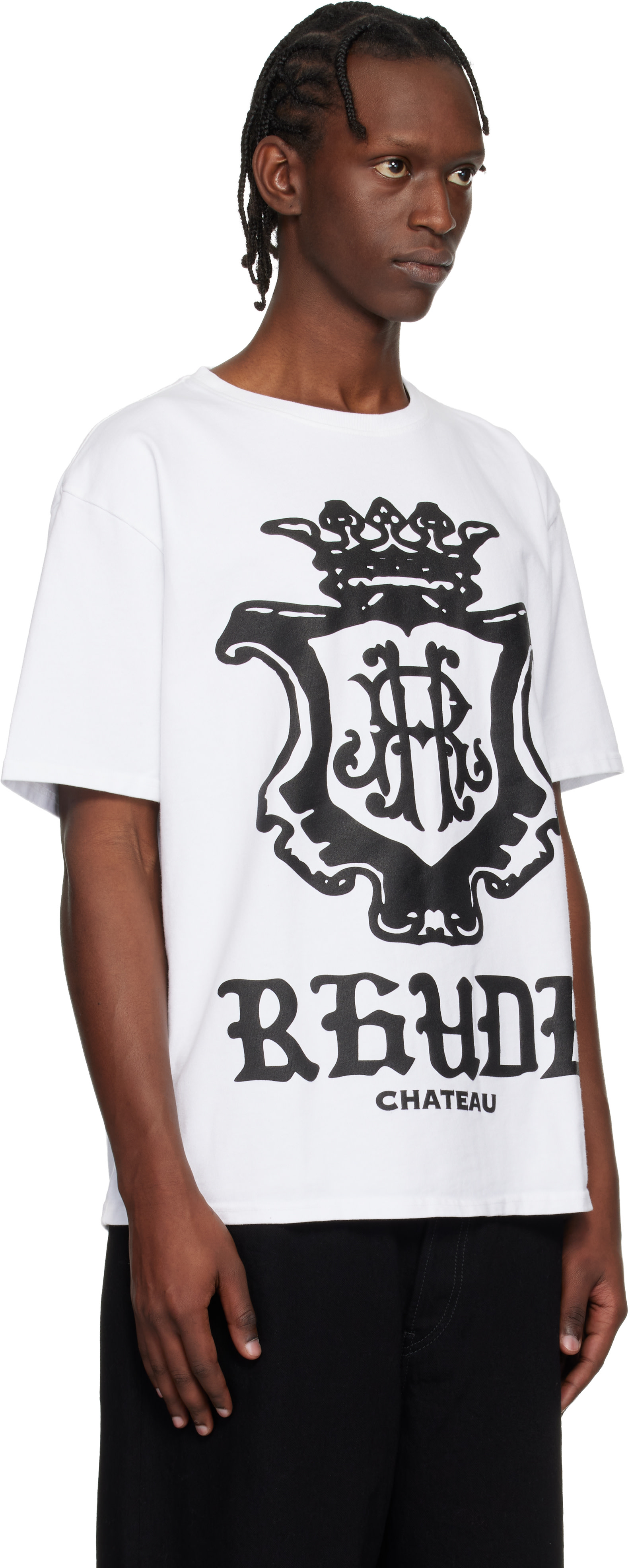 Rhude - White Oversized Chateau Crest T-shirt