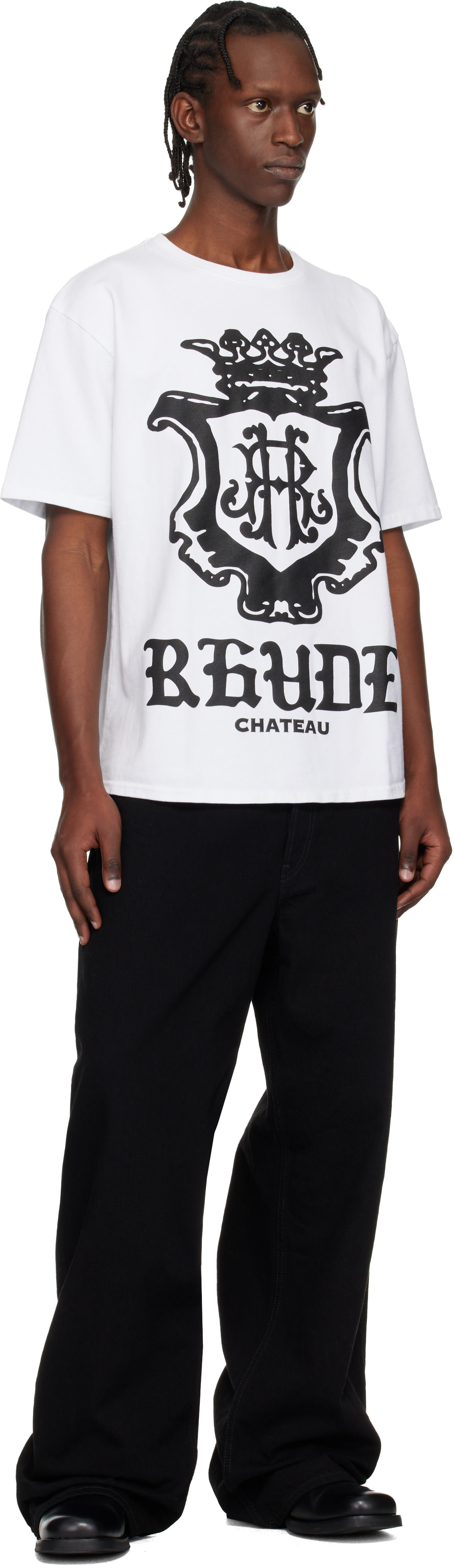 Rhude - White Oversized Chateau Crest T-shirt