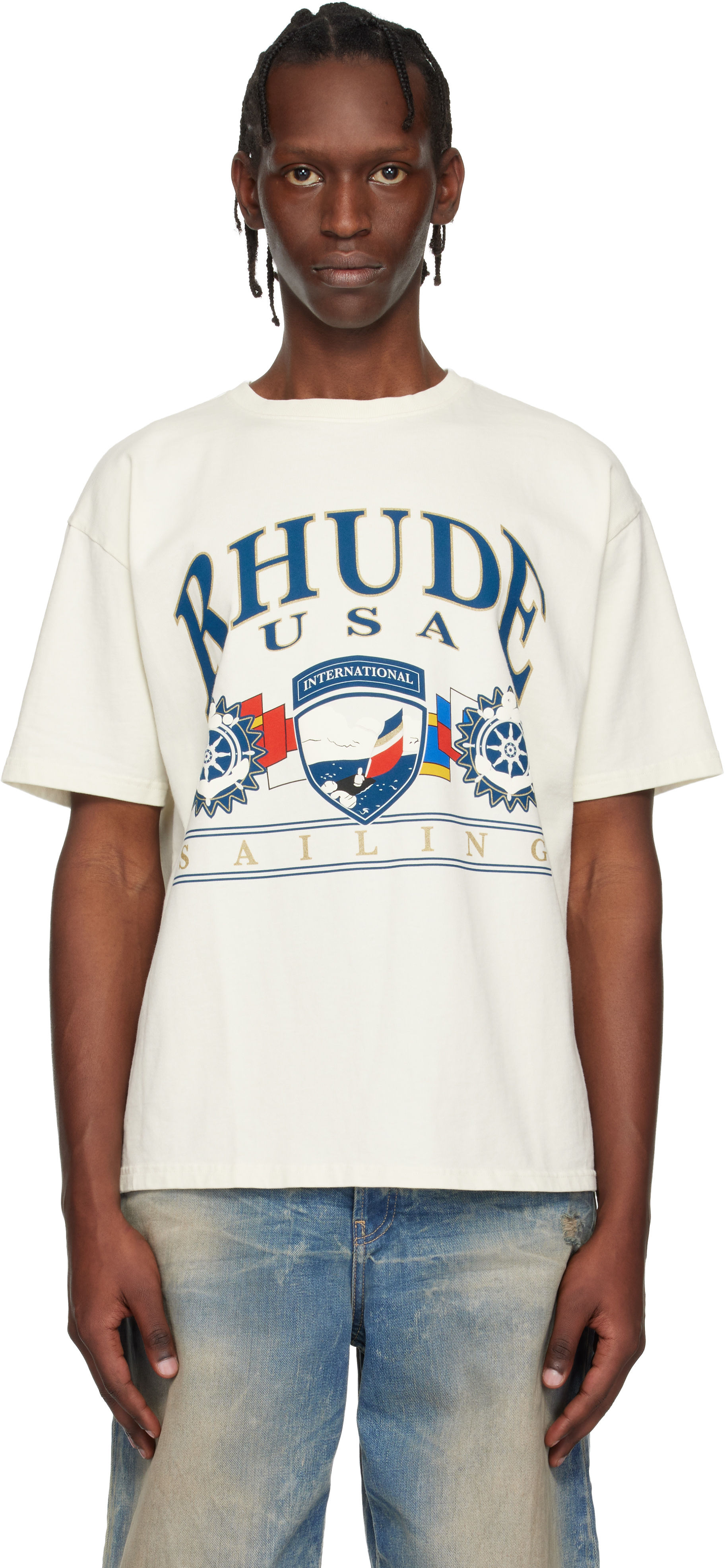Rhude - Off-White USA Sailing Icon T-shirt