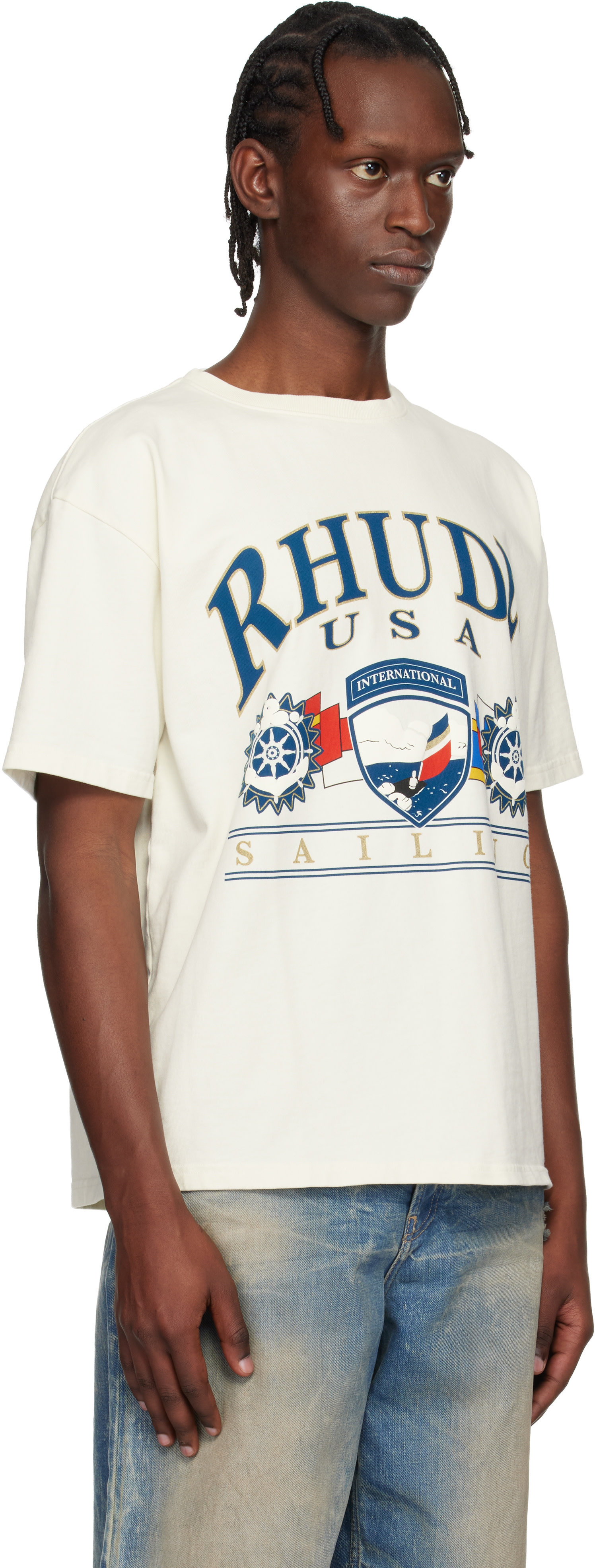 Rhude - Off-White USA Sailing Icon T-shirt
