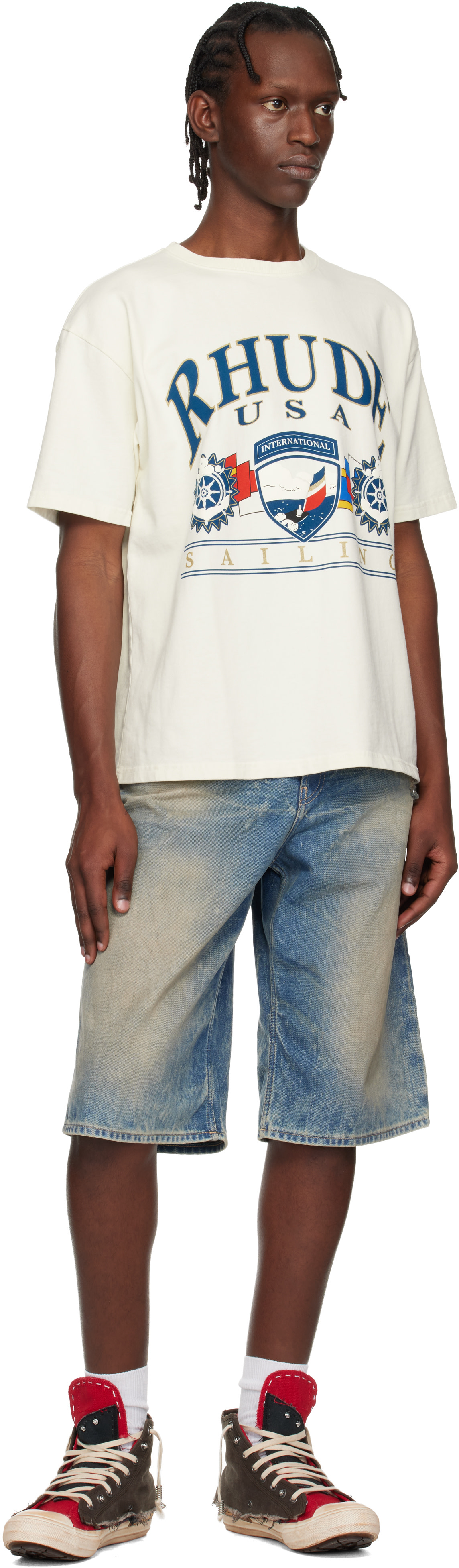 Rhude - Off-White USA Sailing Icon T-shirt