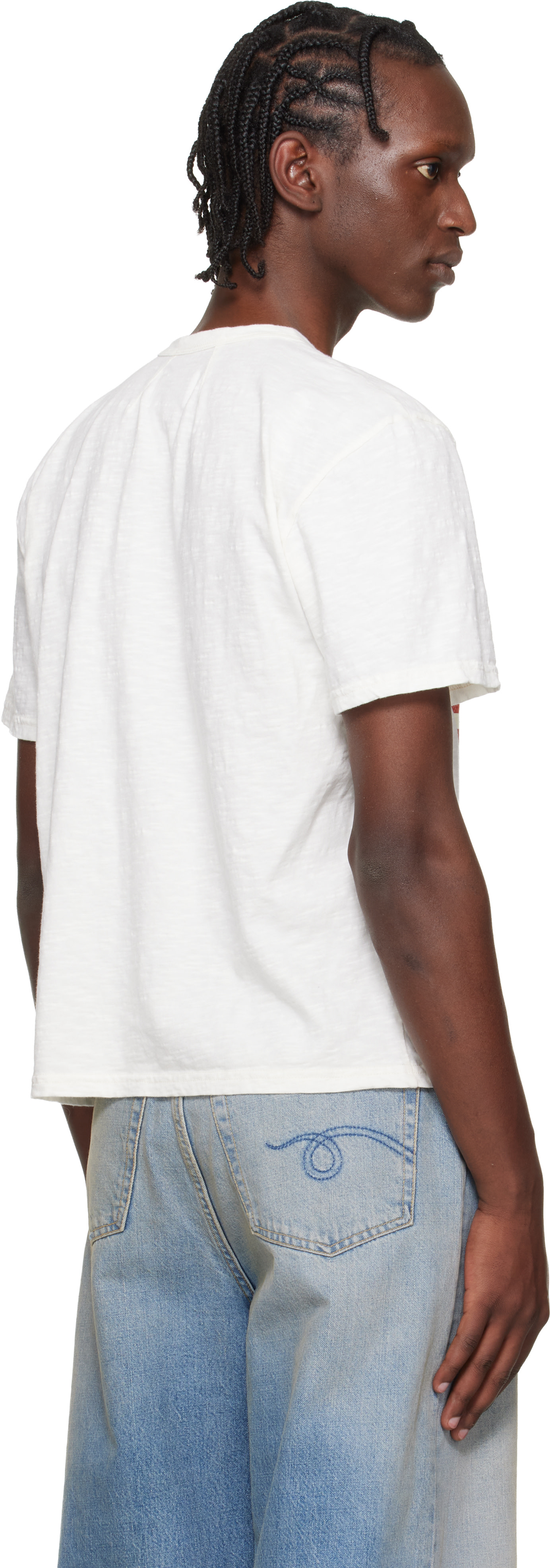Rhude - Off-White USA Flag Slub T-shirt