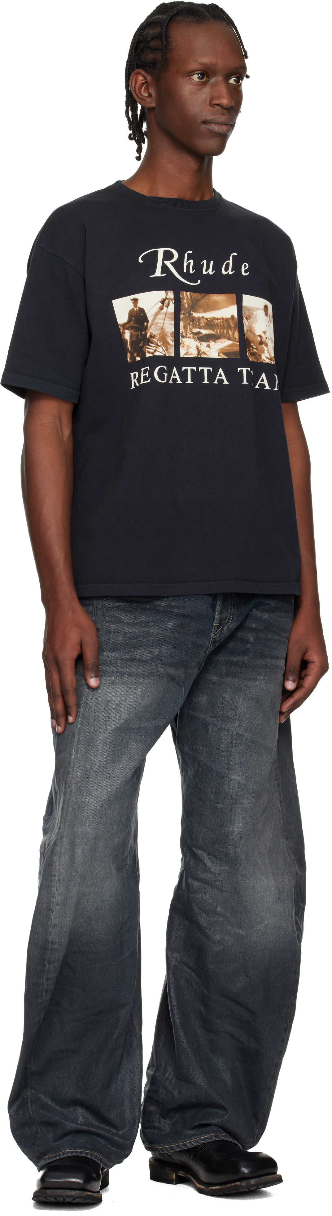 Rhude - Black USVI Regatta Tour T-shirt