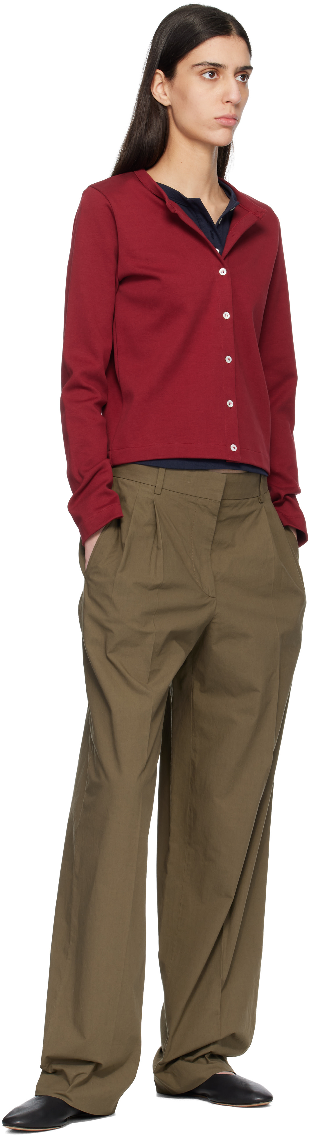 FLORE FLORE: Red Poppy Cardigan | SSENSE Canada