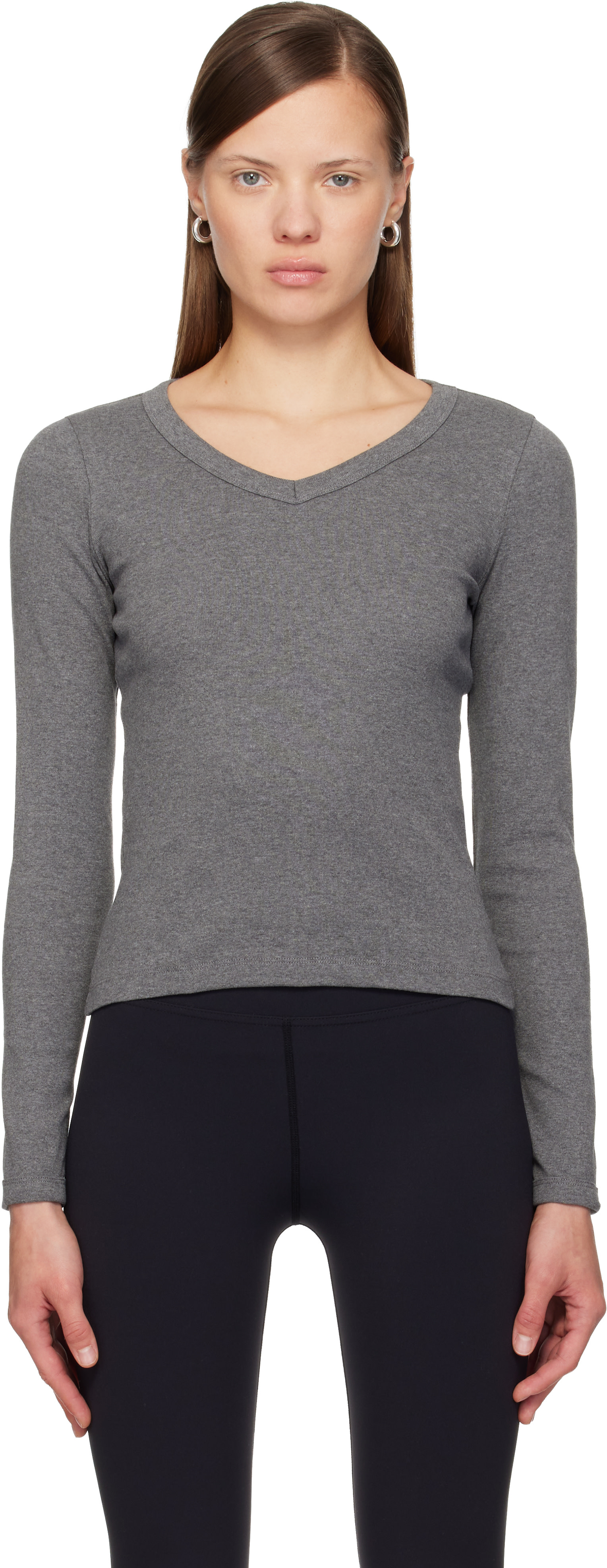 FLORE FLORE: Gray Jill Longsleeve T-shirt | SSENSE