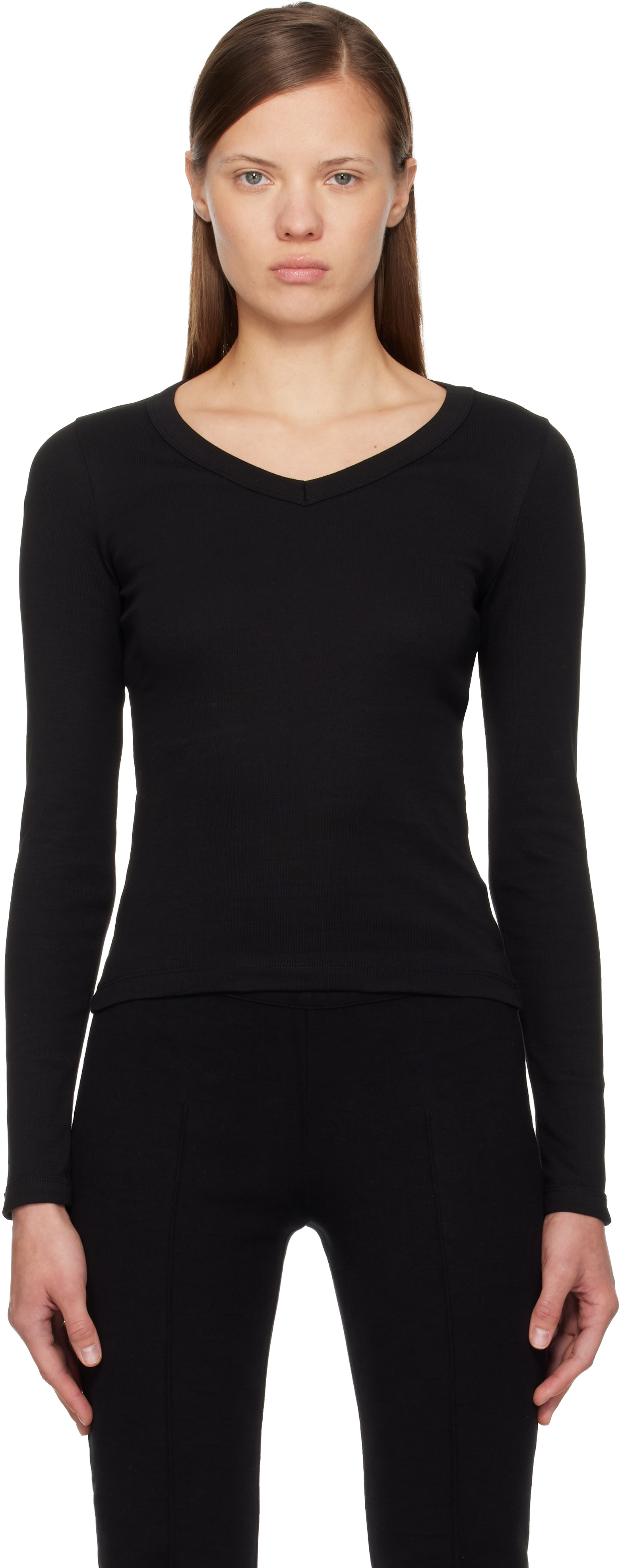 FLORE FLORE: Black Jill Longsleeve T-shirt | SSENSE