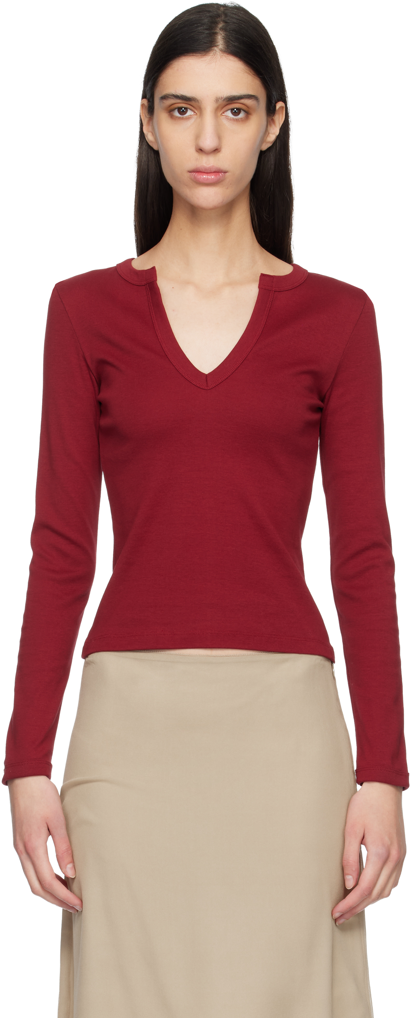 FLORE FLORE: Red Iman Longsleeve T-shirt | SSENSE