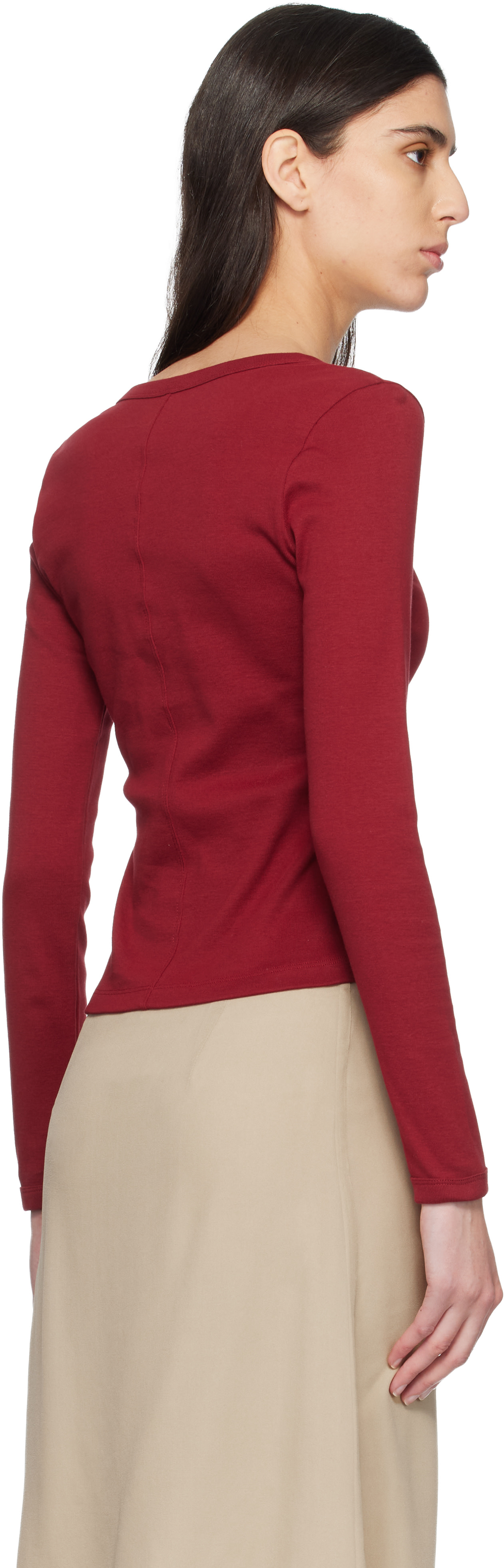 FLORE FLORE: Red Iman Longsleeve T-shirt | SSENSE