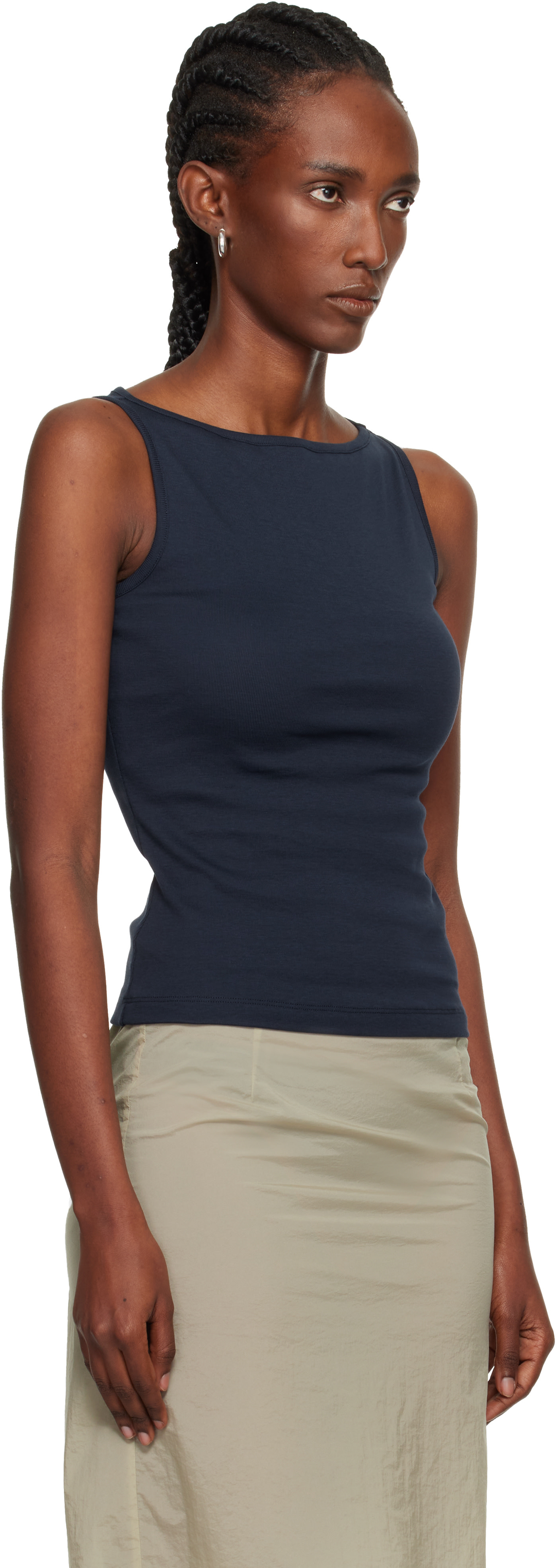 FLORE FLORE: Navy Timmi Tank Top | SSENSE