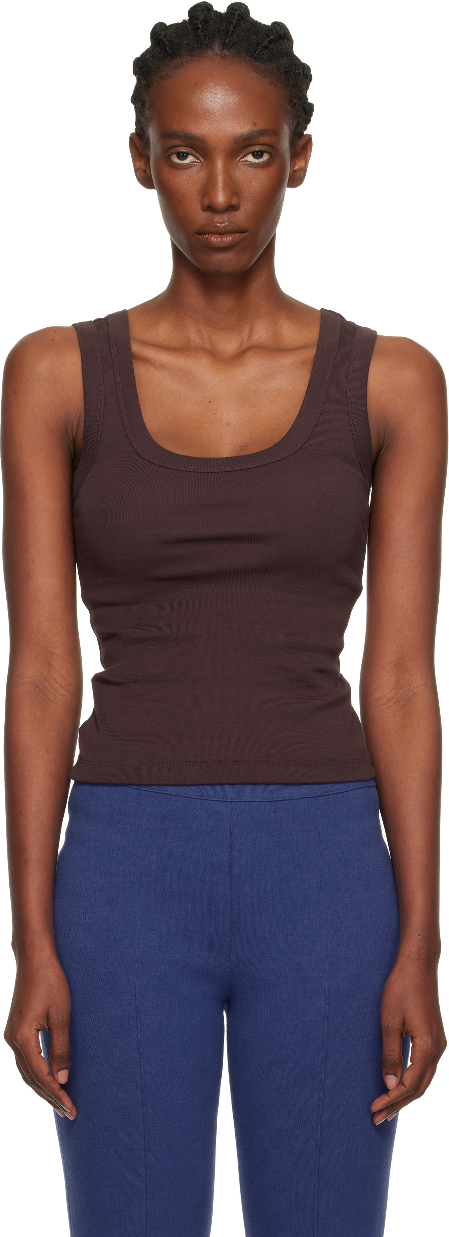 FLORE FLORE: Brown Hillie Tank Top | SSENSE Denmark