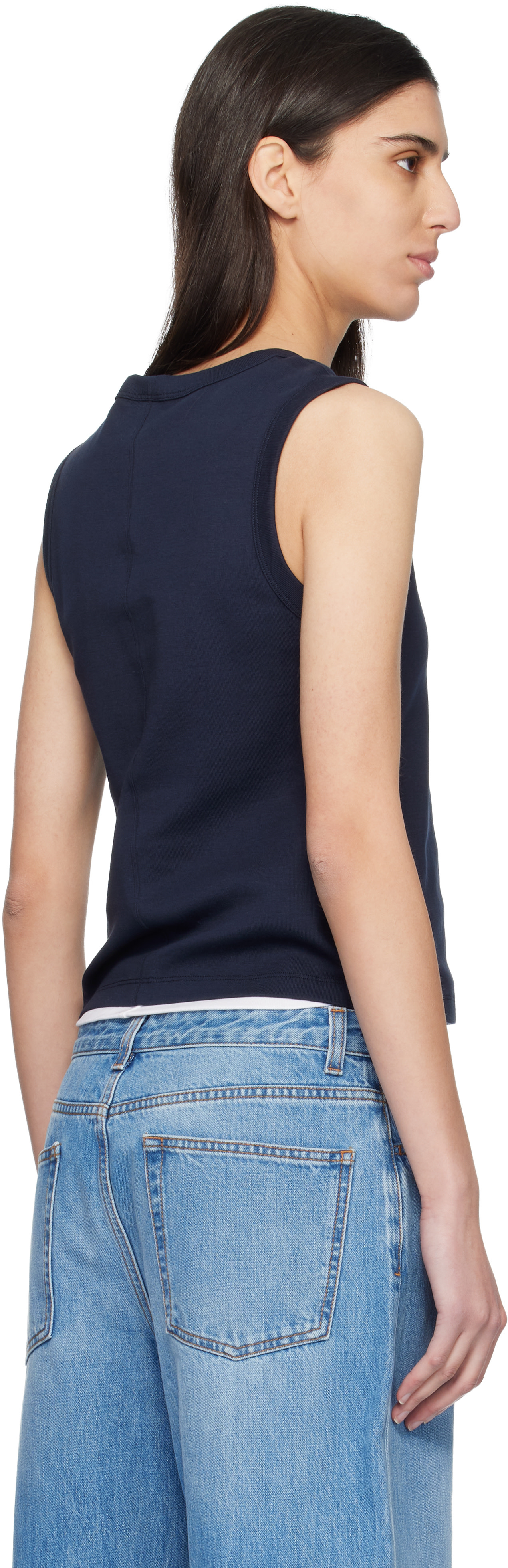 FLORE FLORE: Navy Jess Tank Top | SSENSE