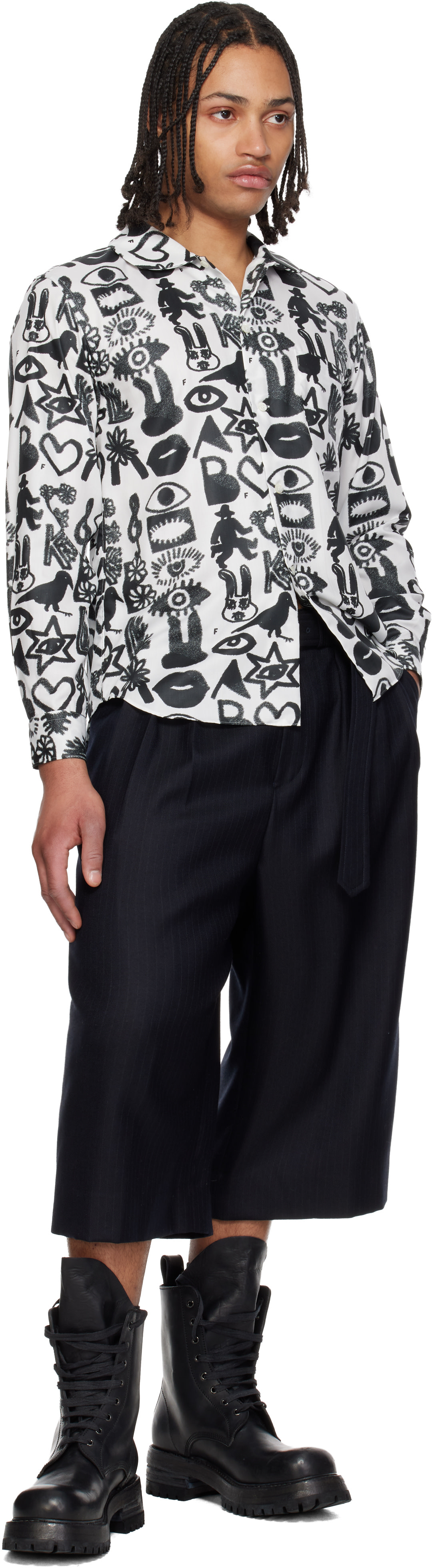 Black Comme des Garçons: Black & White Broad Filip Pagowski Print