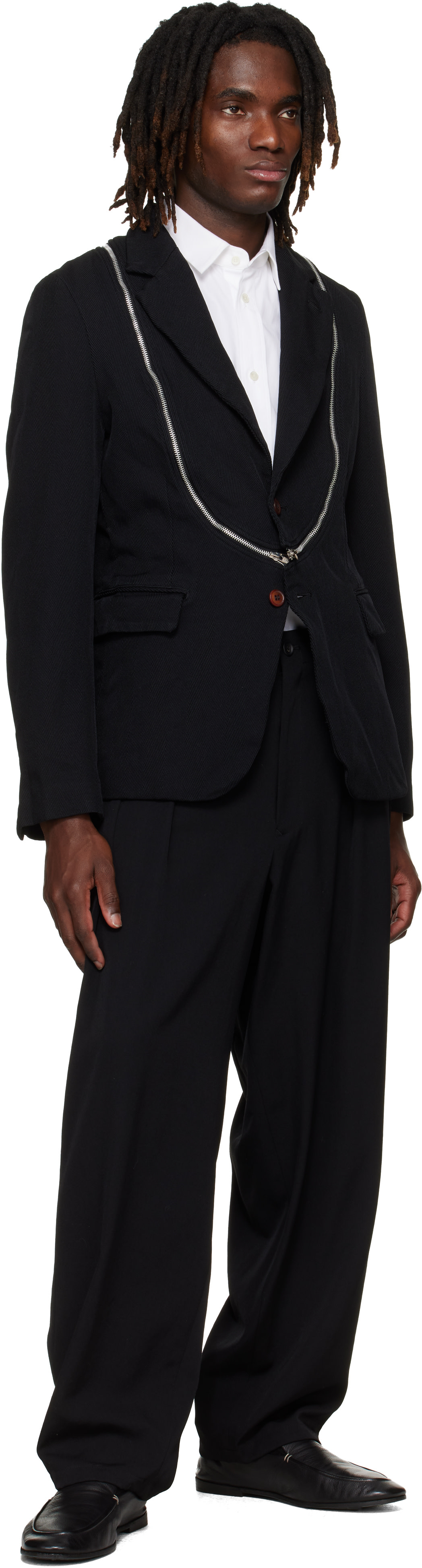 Black Comme des Garçons: ブラック Heavy Kersey Garment Treated