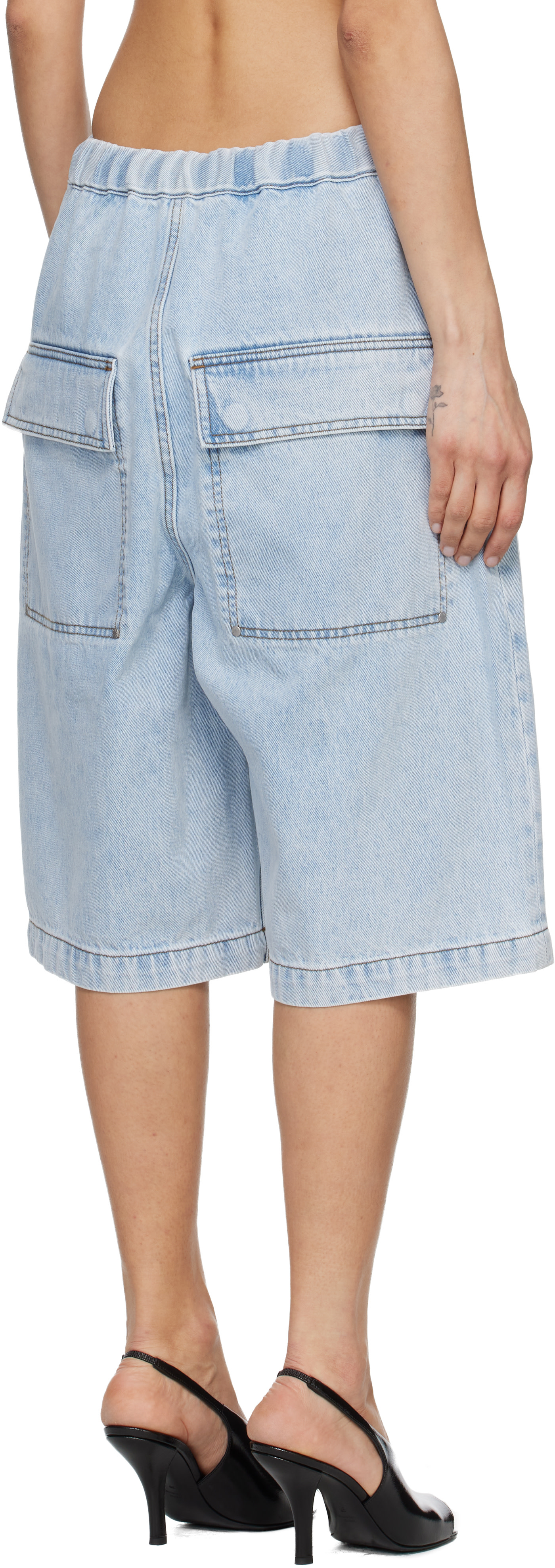 Entire Studios - Short Spar bleu en denim