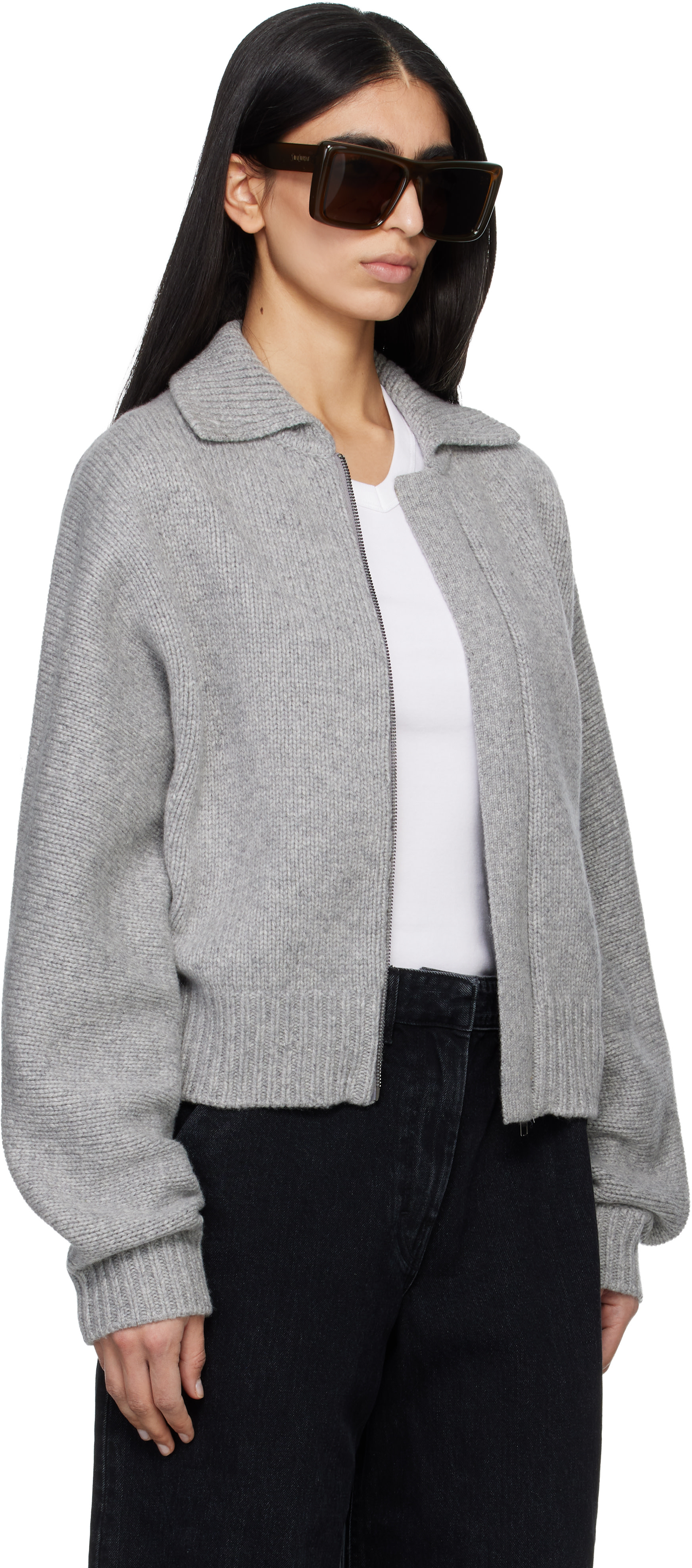 Entire Studios - Cardigan aviateur Marla gris